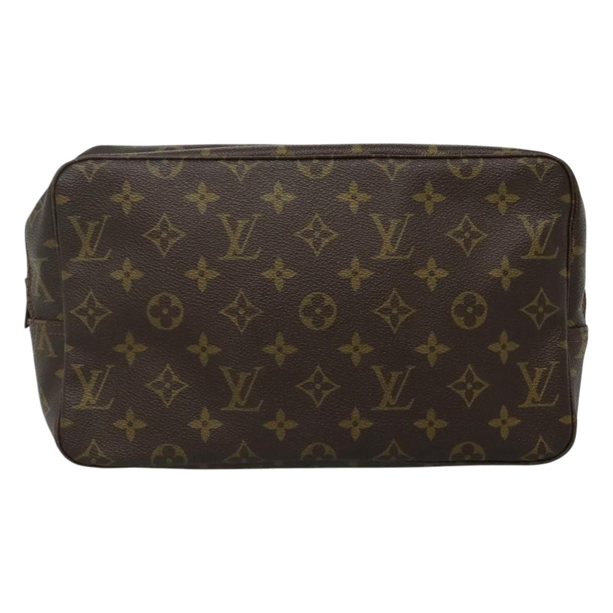 Louis Vuitton Trousse Toilette 28 Brown Canvas Clutch Bag (Pre-Owned)