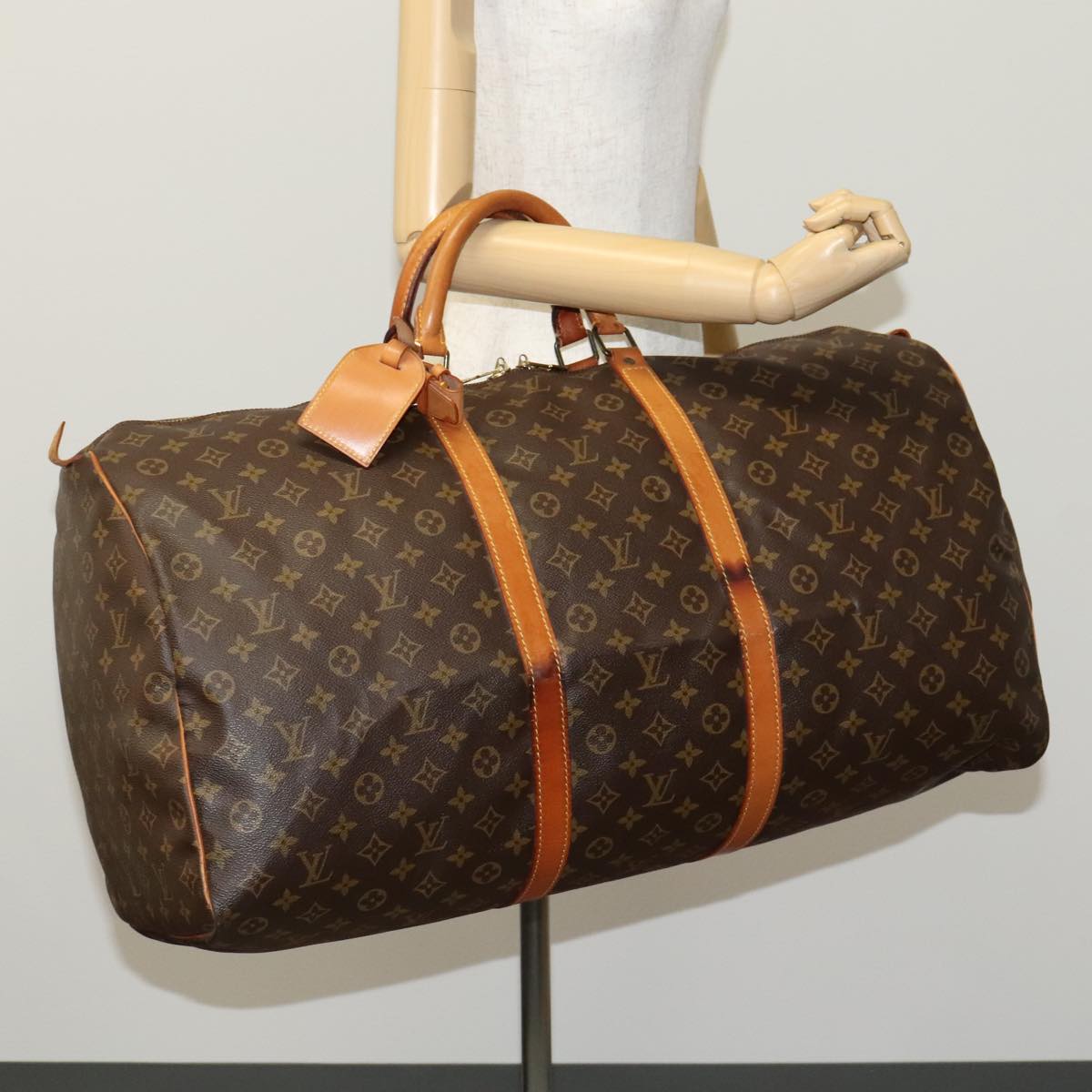 Louis Vuitton Keepall 60 Brown Canvas Travel Bag (Pre-Owned)