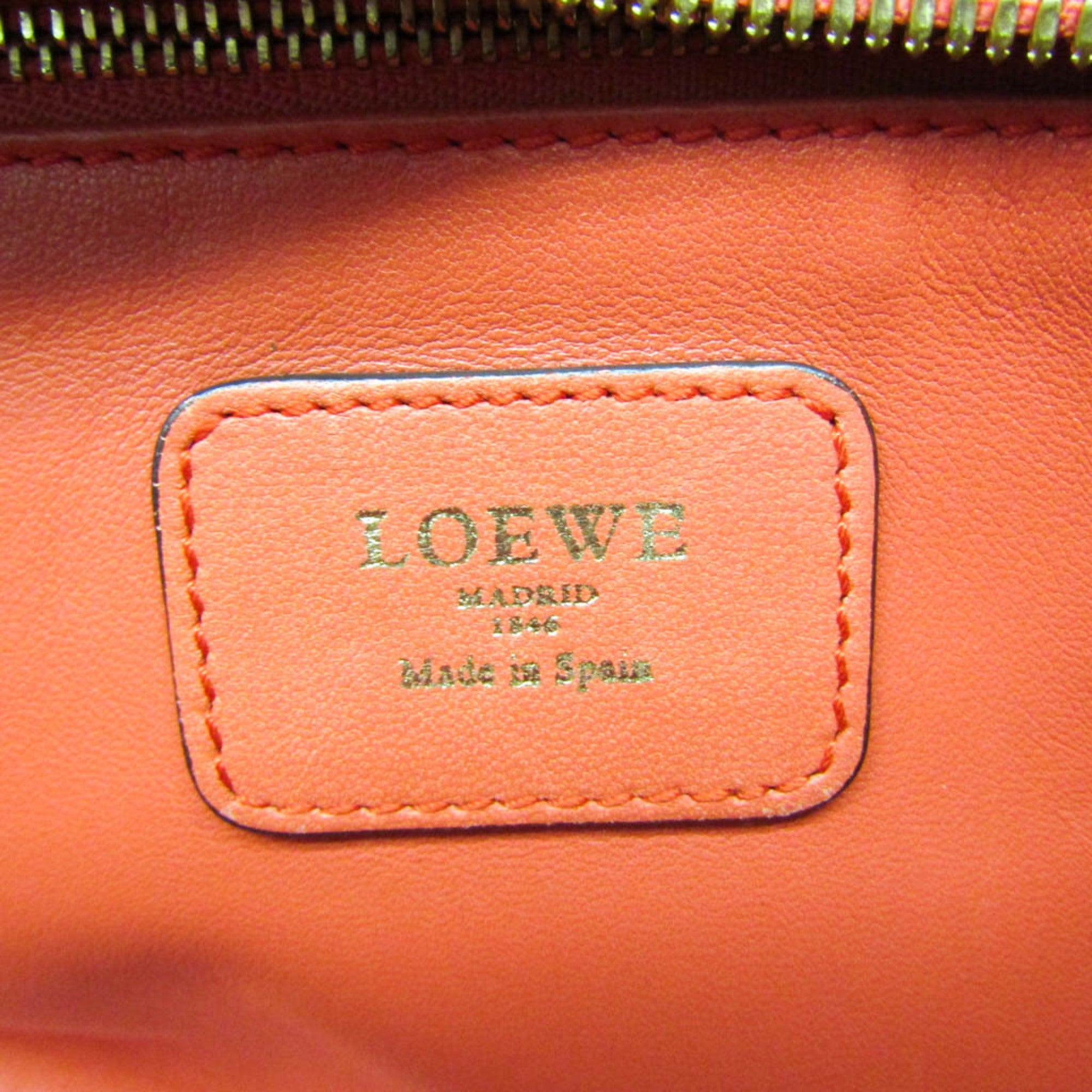 Loewe Amazona Leather Red Leather Handbag (Pre-Owned)