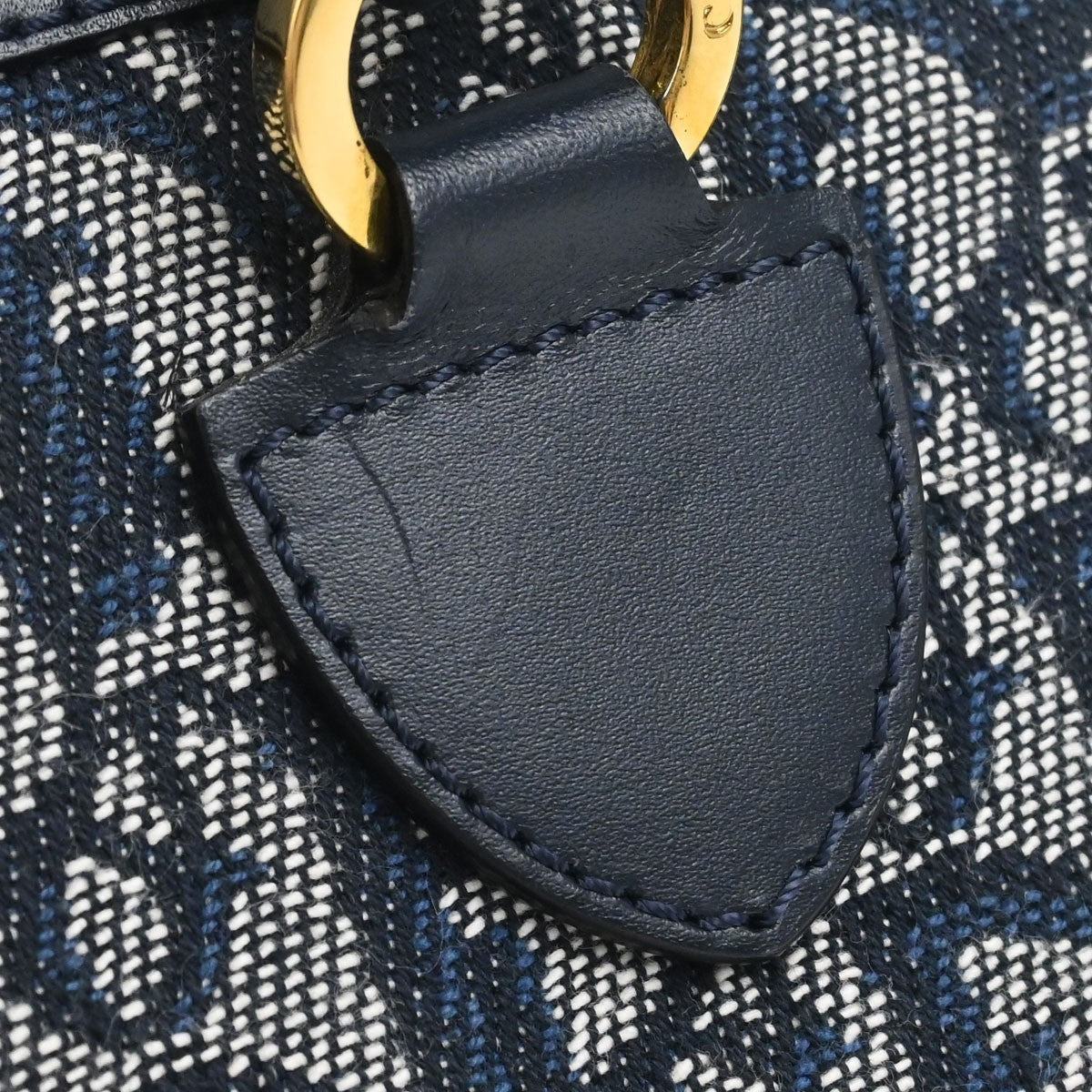 Christian Dior Vintage Trotter Pocket Diorissimo Canvas Navy Canvas Tote Bag Bag (Pre-Owned)