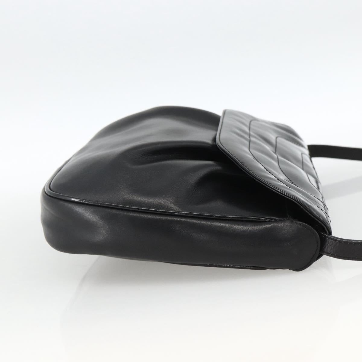 Salvatore Ferragamo Flap Shoulder Patent Leather Black Patent_Leather Shoulder Bag Bag (Pre-Owned)