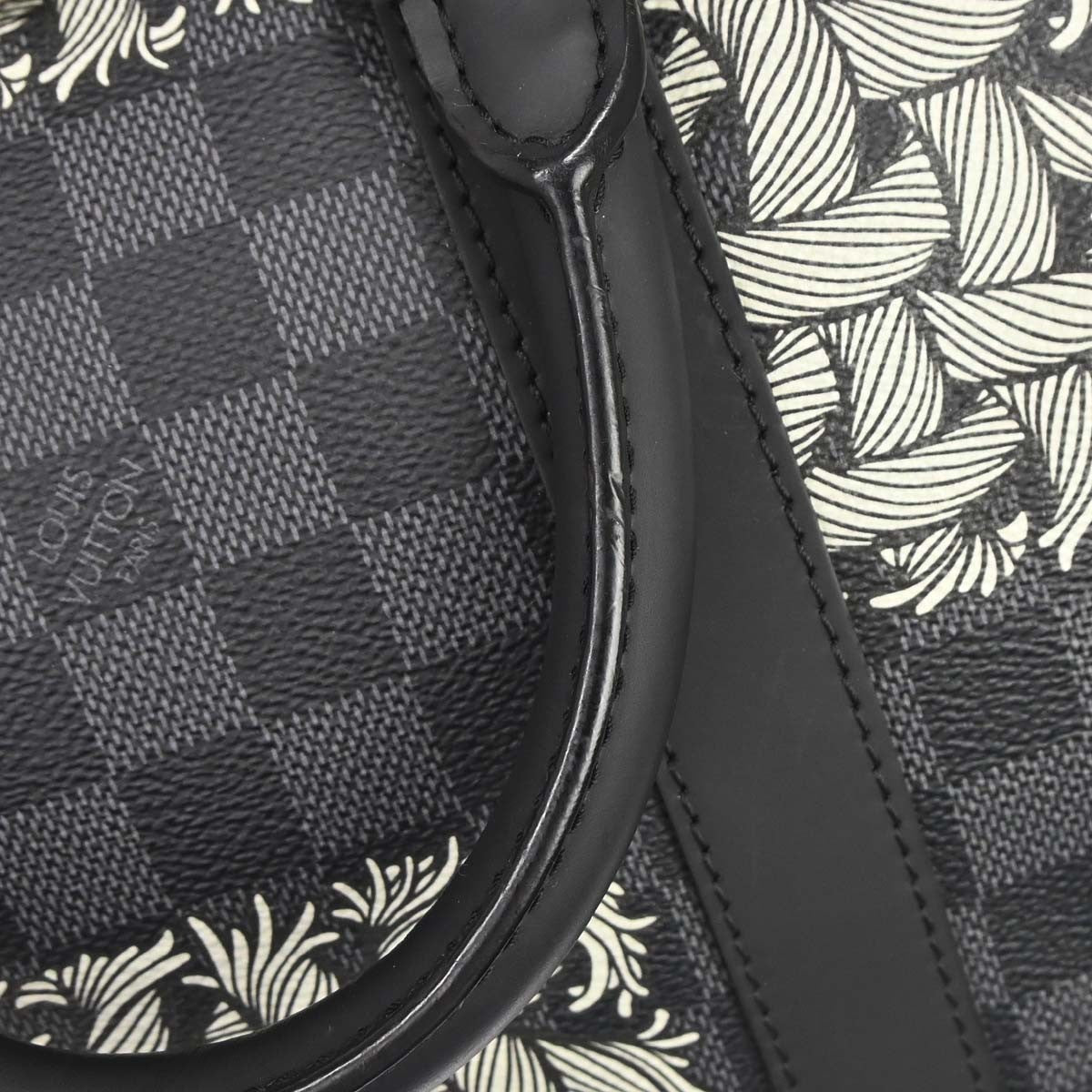Louis Vuitton Keepall Bandouliere Limited Edition Nemeth Damier Graphite Black Canvas Travel Bag Bag (Pre-Owned)