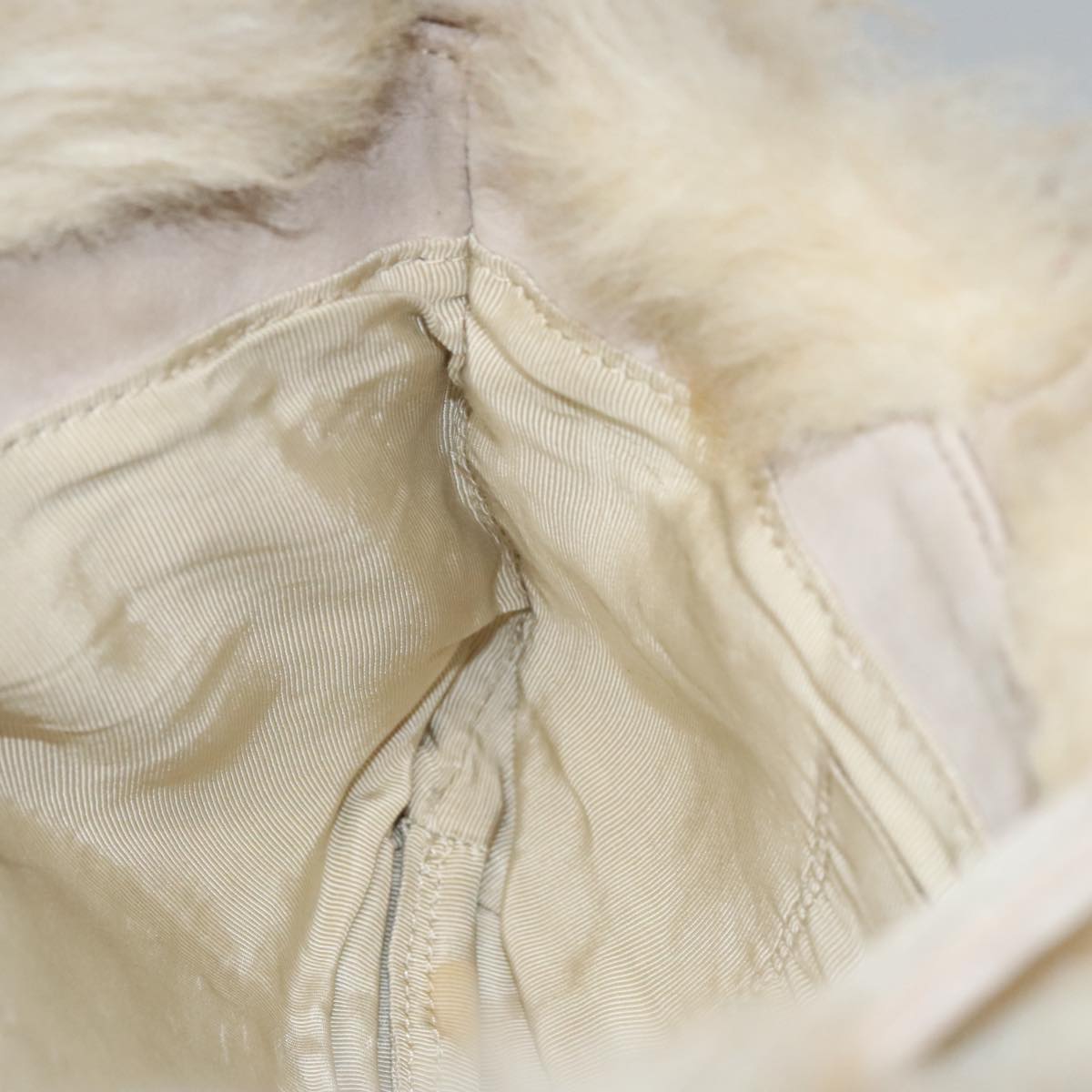 Burberry Blue Label Beige Faux Fur Handbag (Pre-Owned)