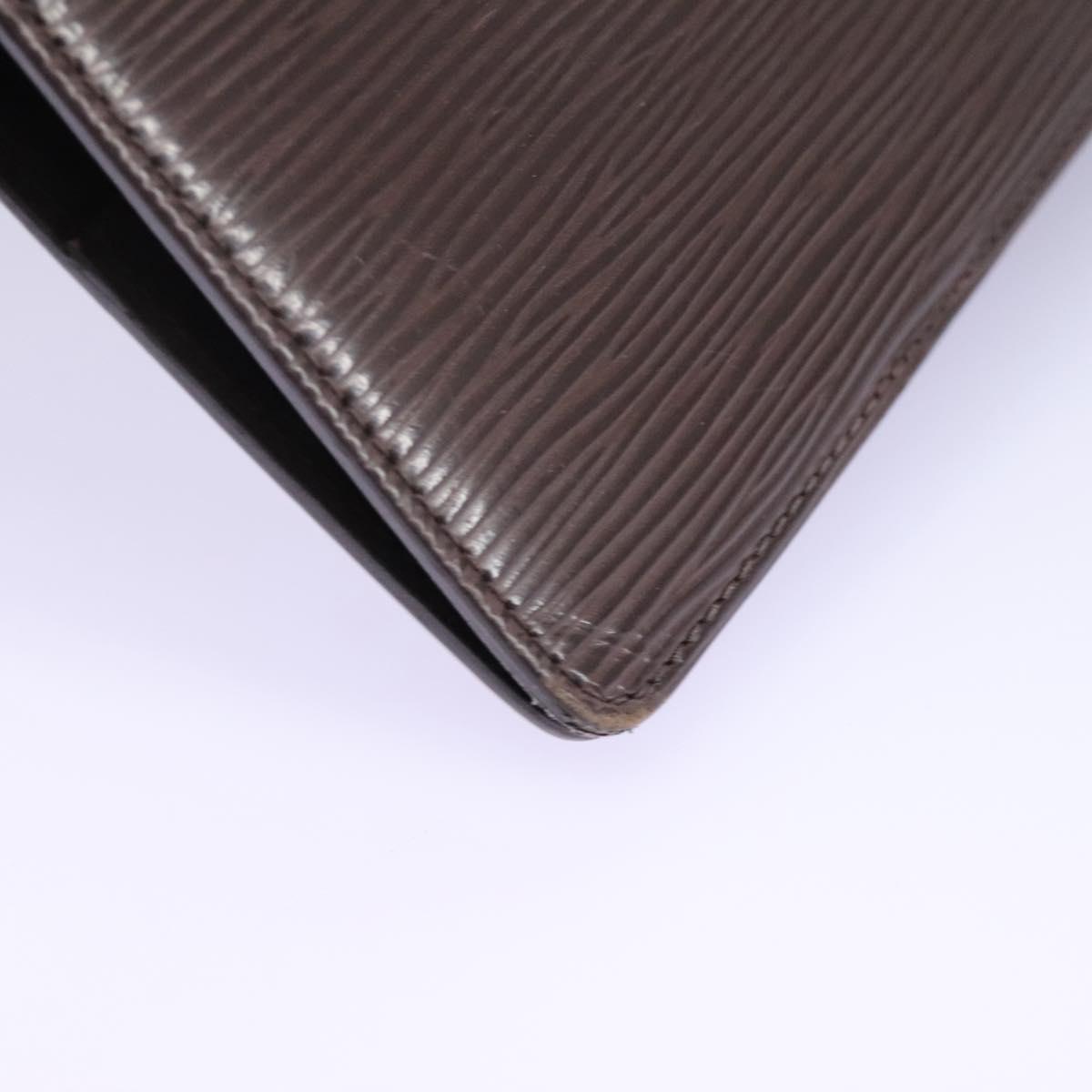 Louis Vuitton Couverture Agenda Fonctionnel Mm Brown Leather Wallet (Pre-Owned)