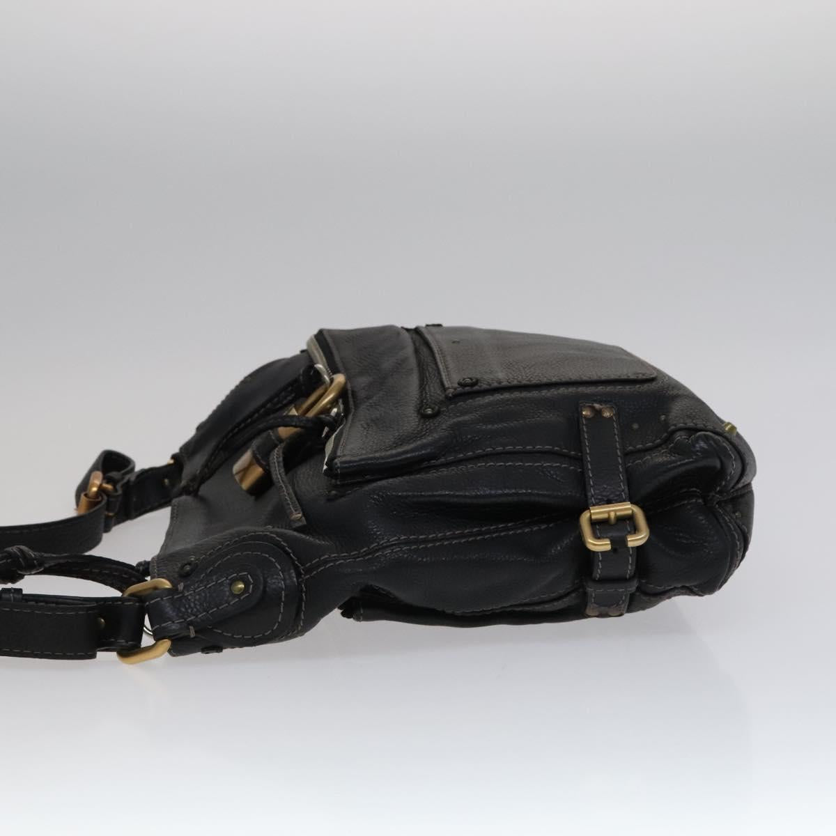 Chloé Paddington Black Leather Shoulder Bag (Pre-Owned)