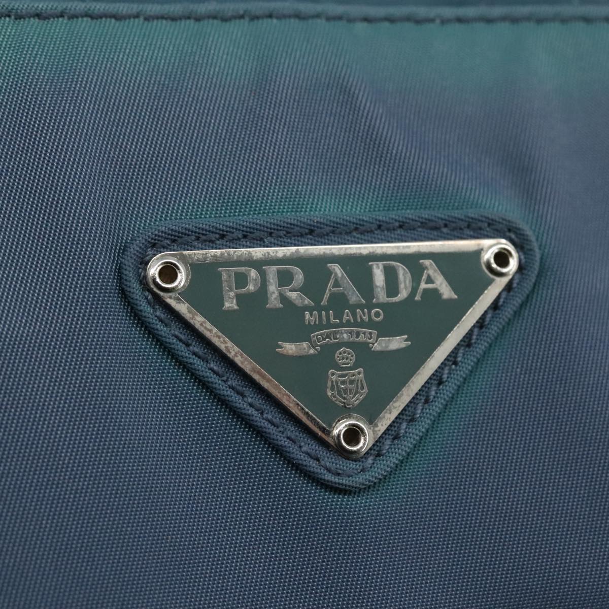 Prada Tessuto Blue Synthetic Tote Bag (Pre-Owned)