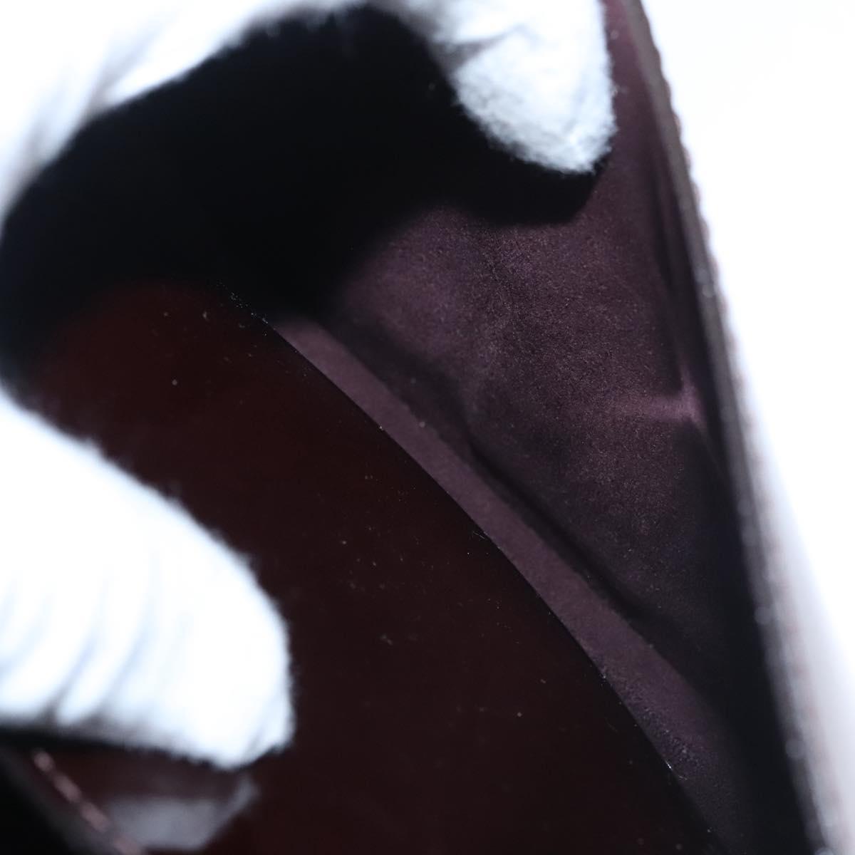Louis Vuitton Monceau Burgundy Patent Leather Handbag (Pre-Owned)