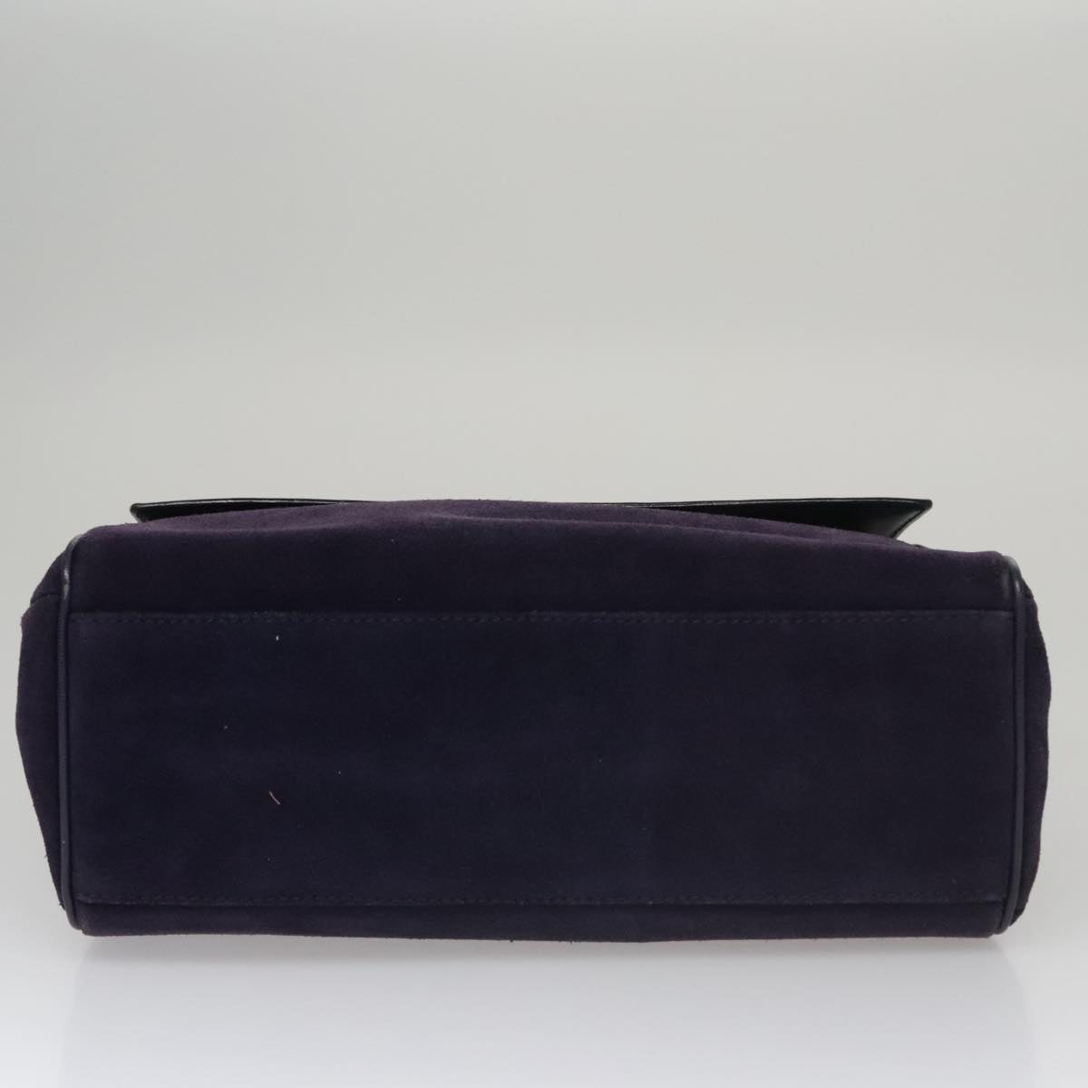 Céline Logo Du Cercle Purple Suede Handbag (Pre-Owned)