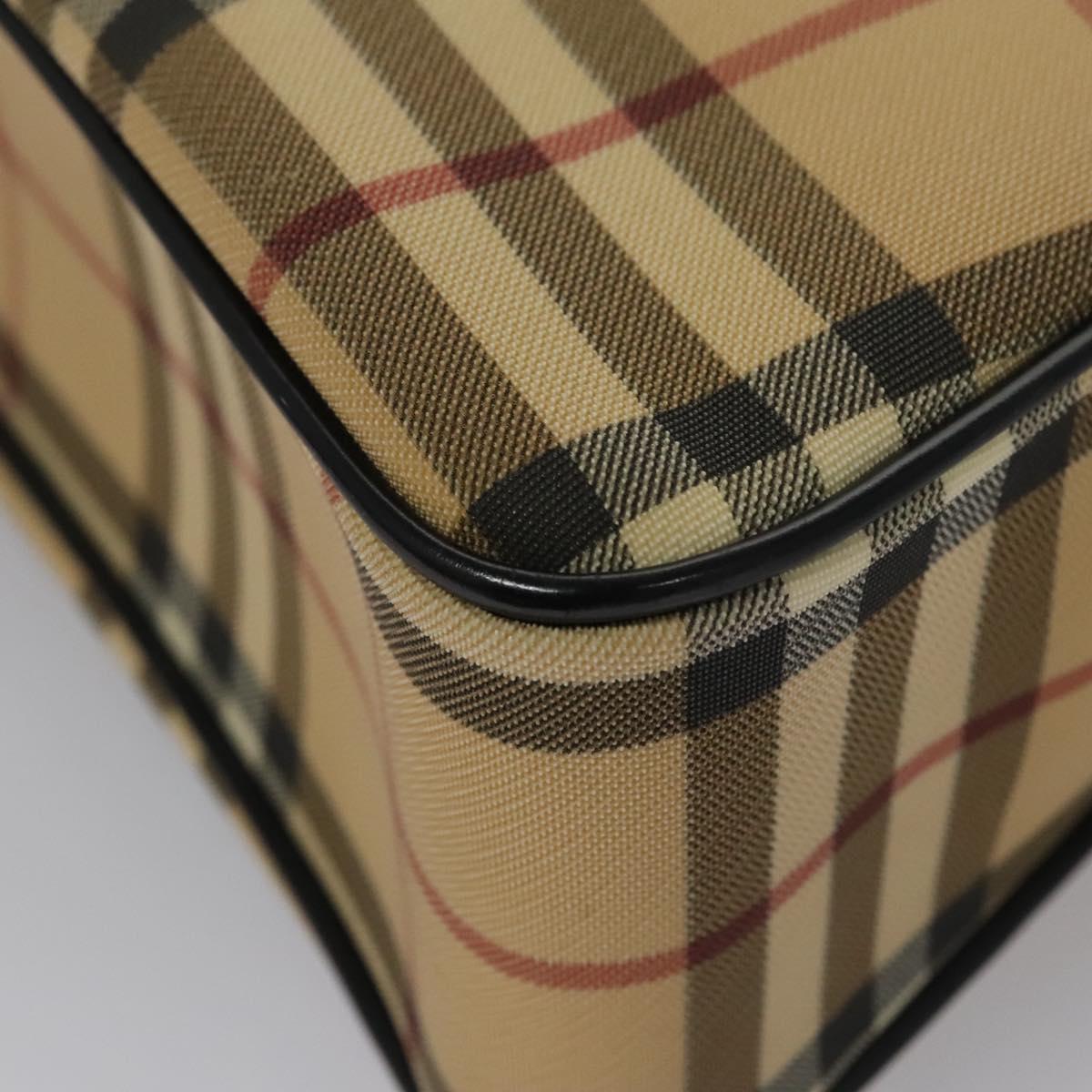 Burberry Nova Check Beige Canvas Handbag (Pre-Owned)