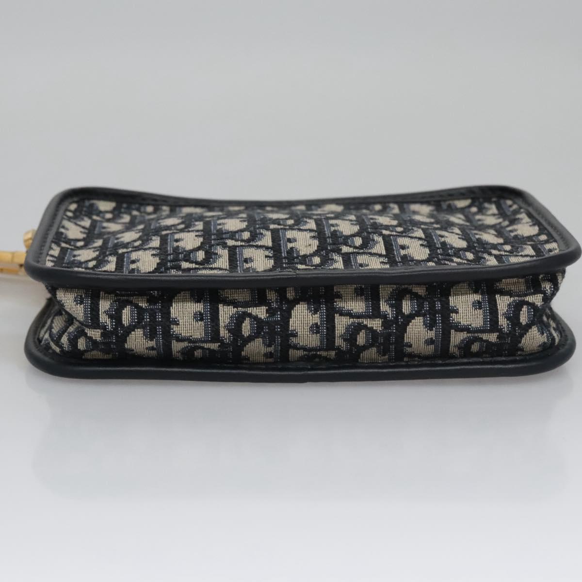 Dior Trotter Navy Canvas Clutch Bag (Pre-Owned)