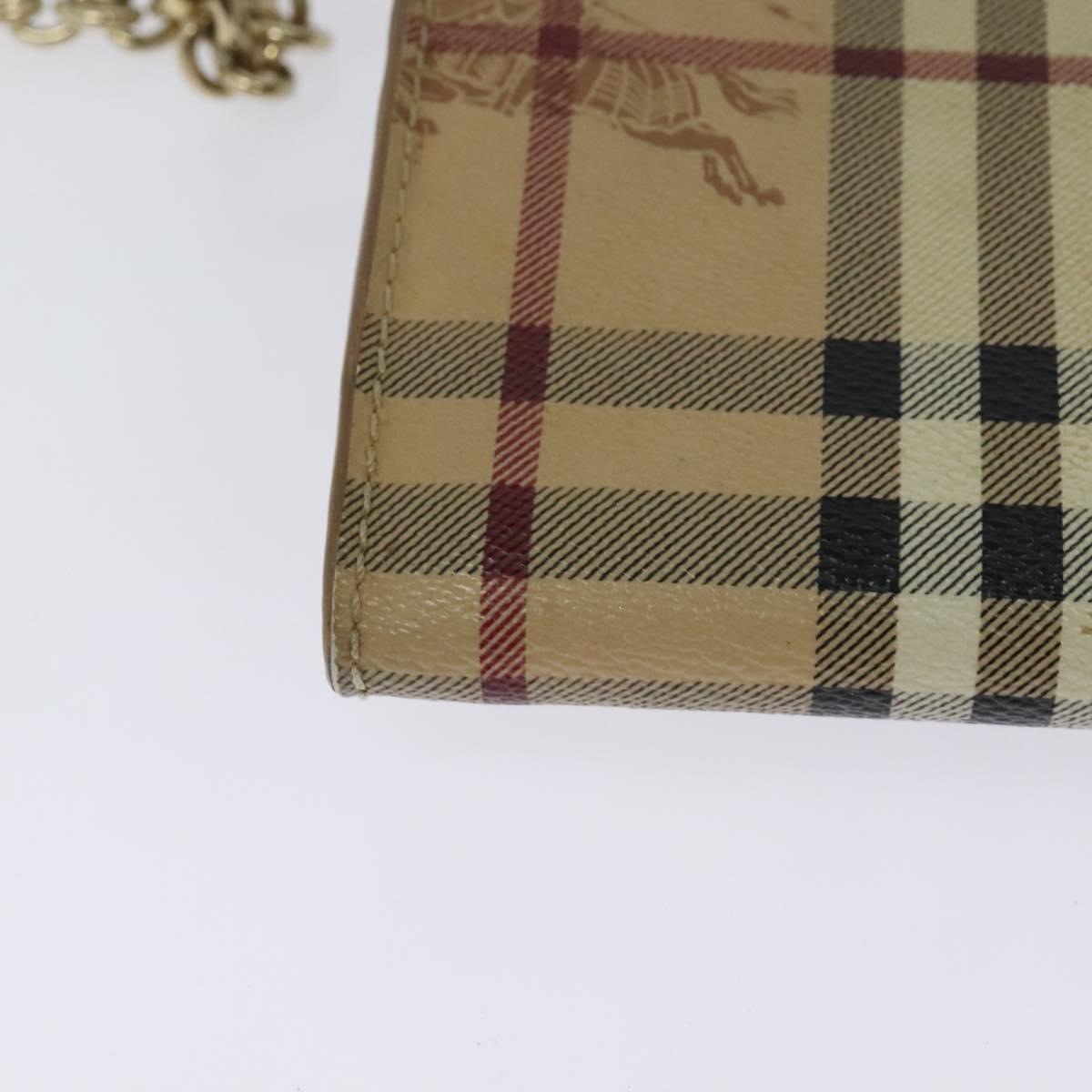 Burberry Haymarket Beige Canvas Wallet (Pre-Owned)