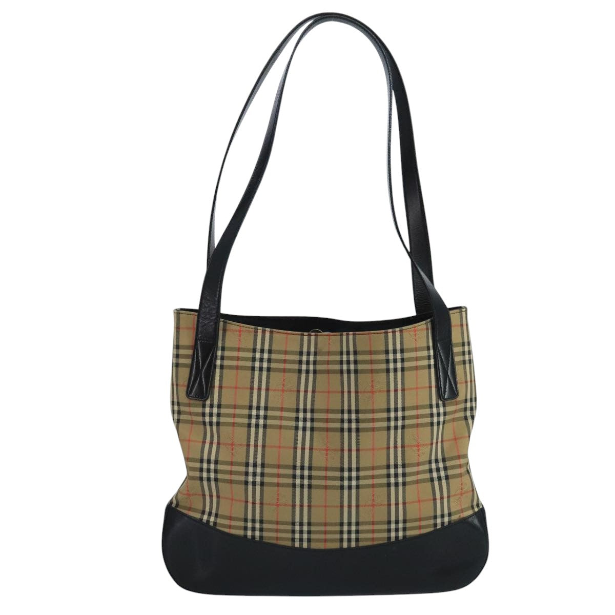 Burberry Nova Check Beige Canvas Tote Bag (Pre-Owned)