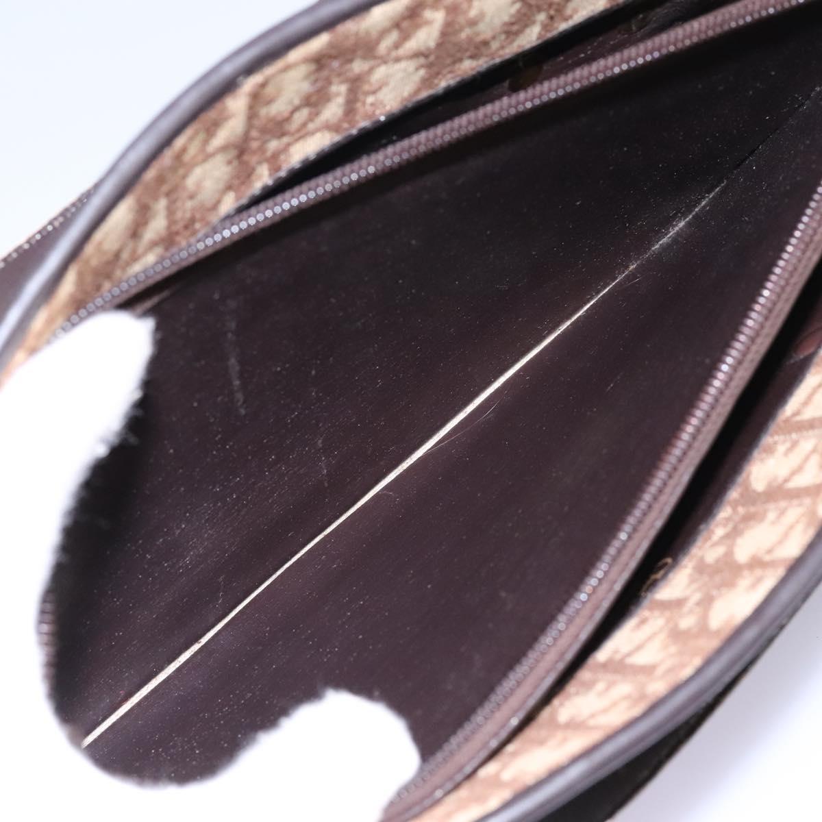Dior Trotter Brown Canvas Handbag (Pre-Owned)