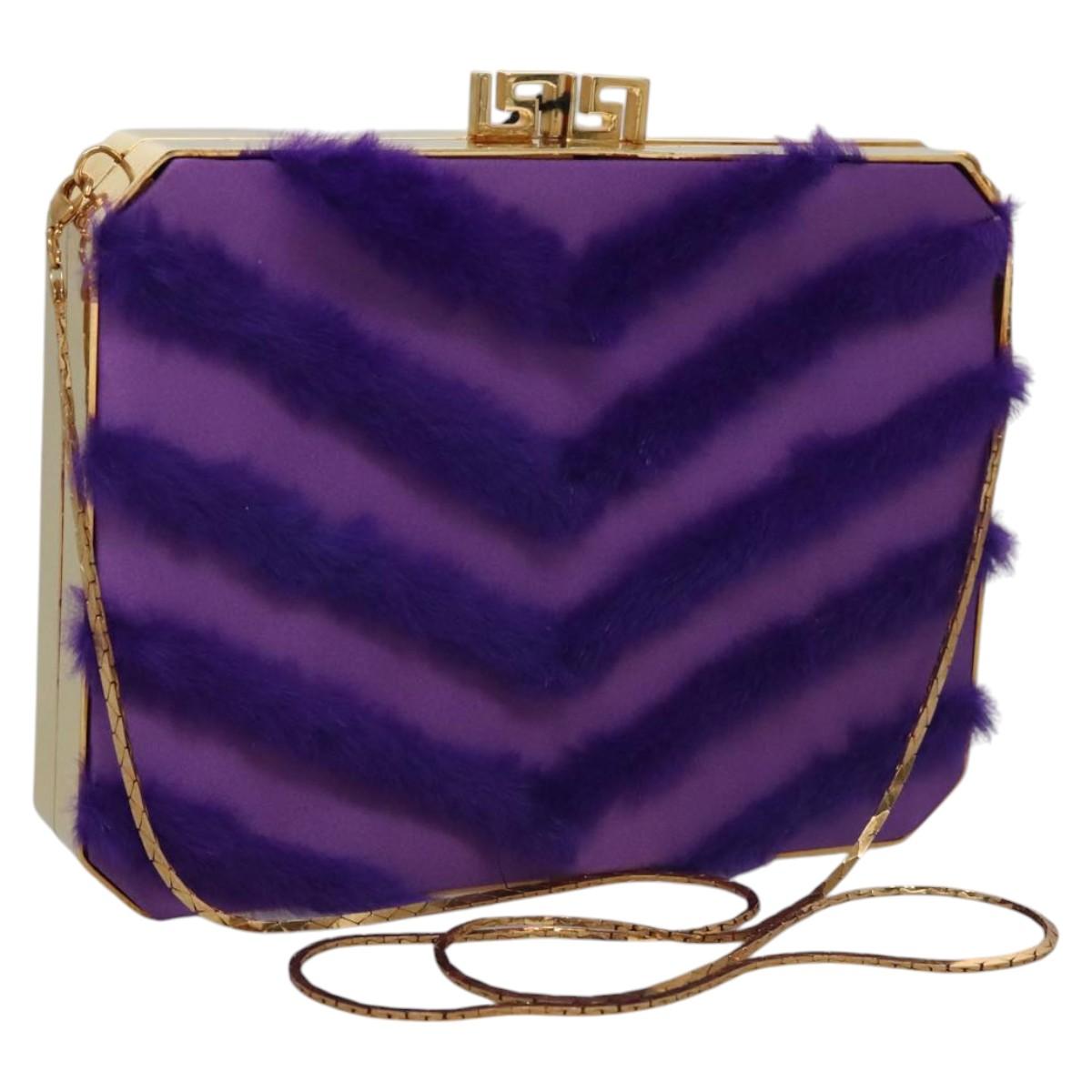 Versace Purple Silk Shoulder Bag (Pre-Owned)