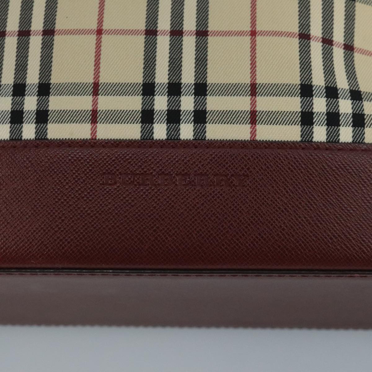 Burberry Nova Check Beige Canvas Tote Bag (Pre-Owned)