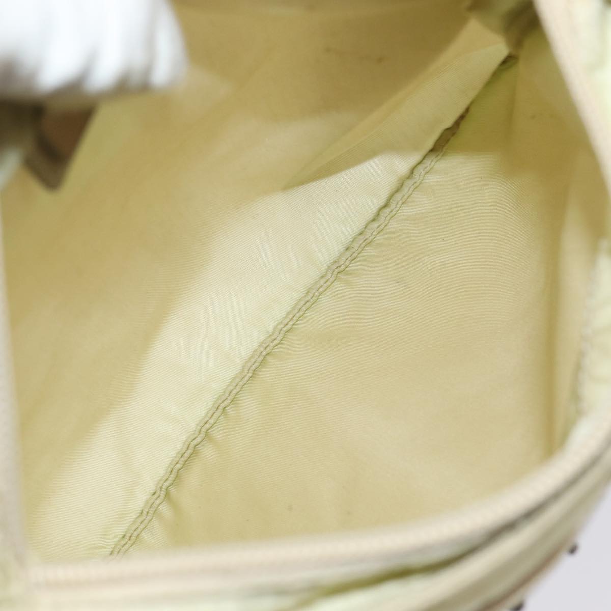 Prada Tessuto Beige Canvas Shoulder Bag (Pre-Owned)