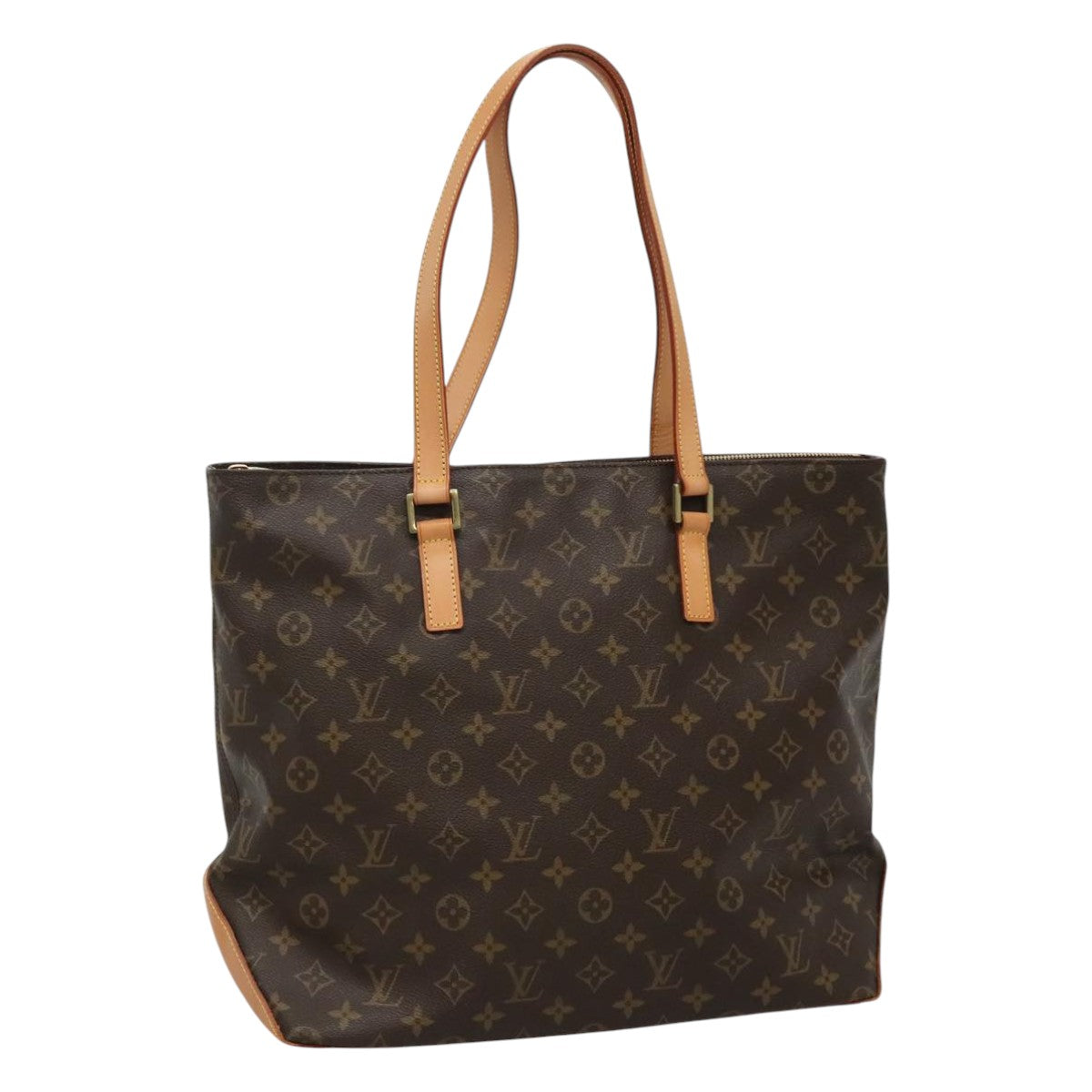 Louis Vuitton Cabas Mezzo Brown Canvas Tote Bag (Pre-Owned)