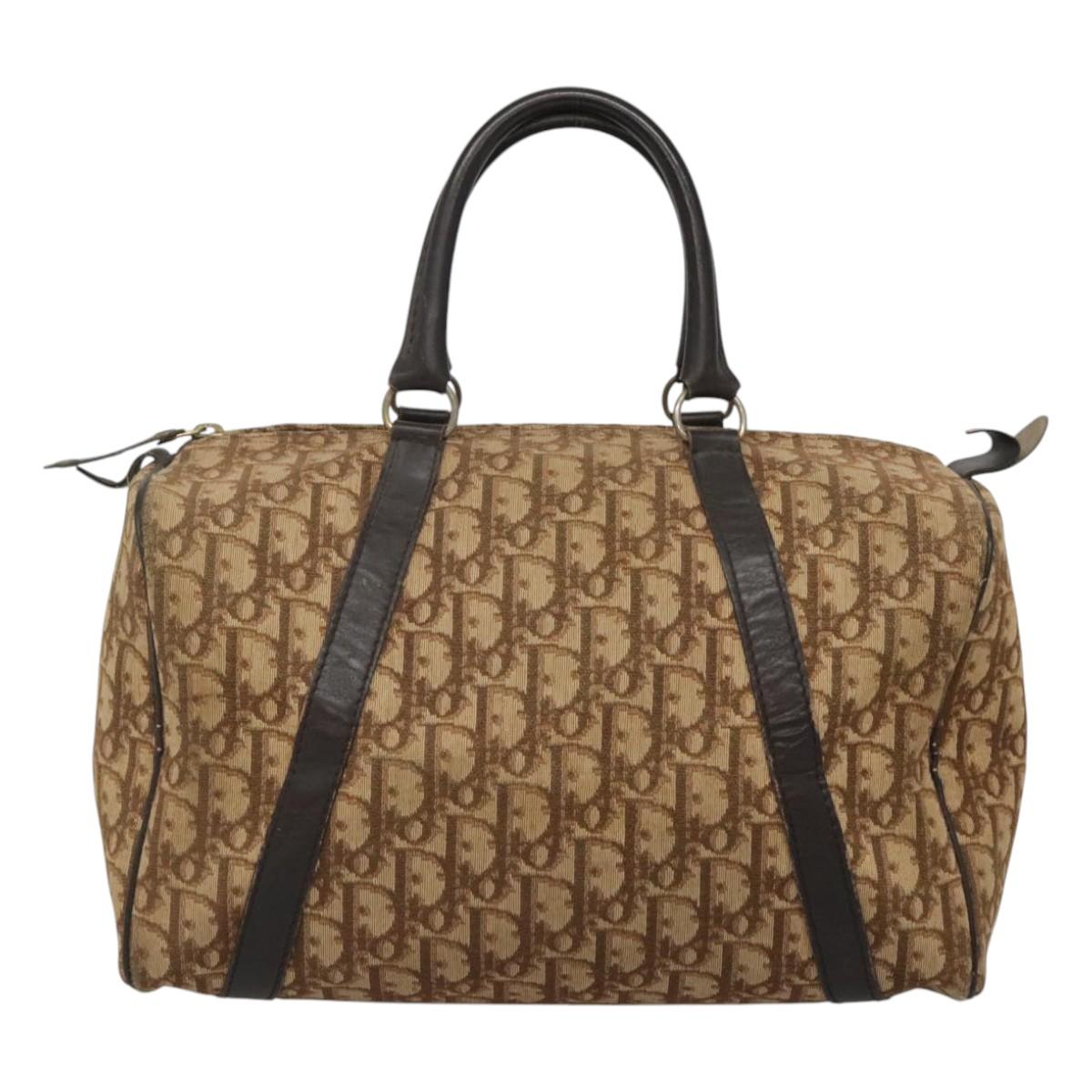 Dior Trotter Brown Canvas Travel Bag (Pre-Owned)