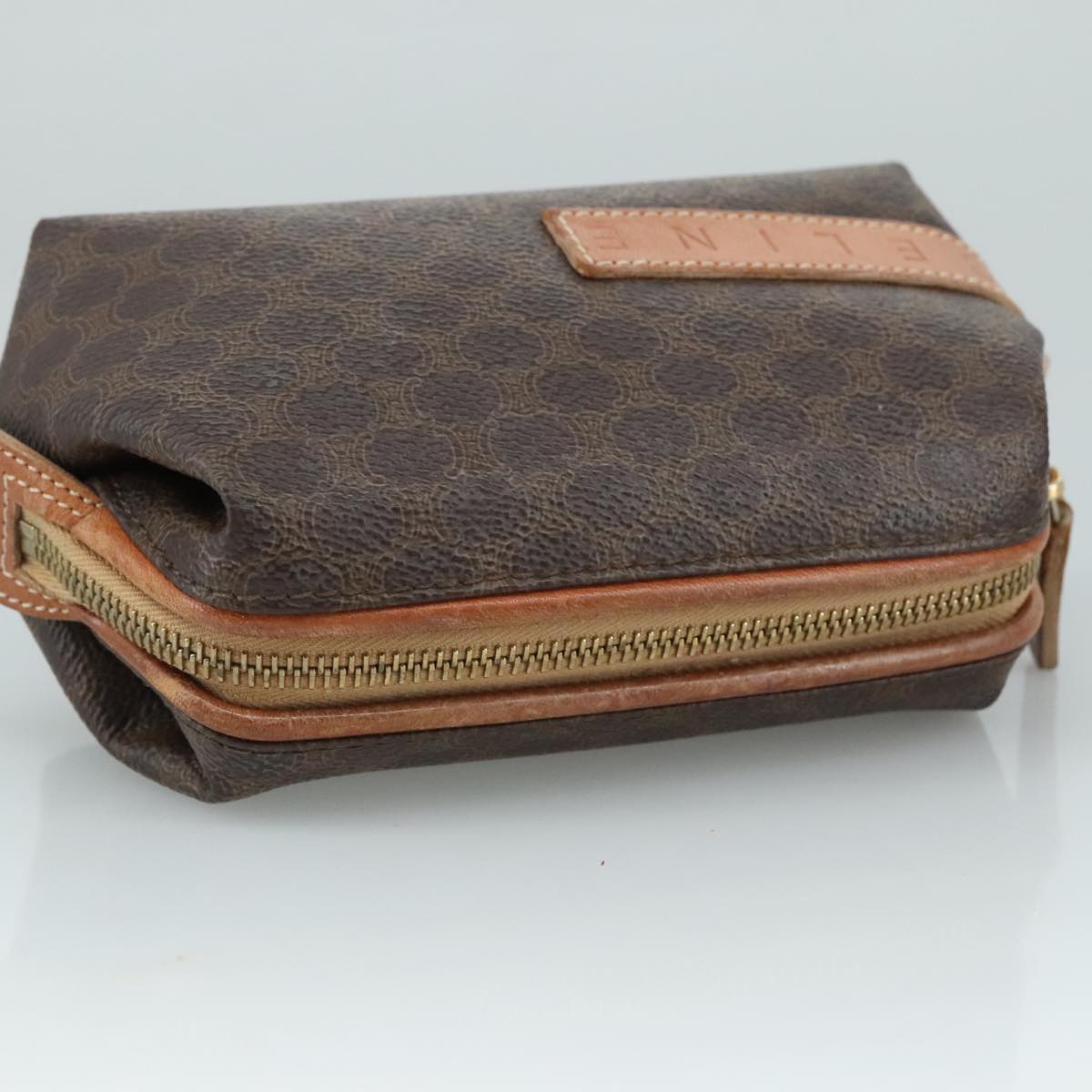 Céline Macadam Brown Canvas Clutch Bag (Pre-Owned)