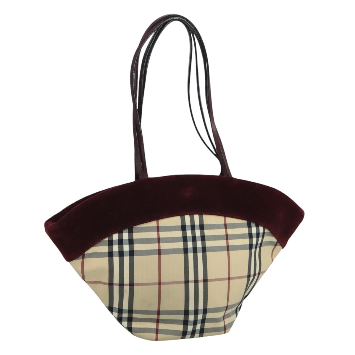 Burberry Nova Check Beige Canvas Tote Bag (Pre-Owned)
