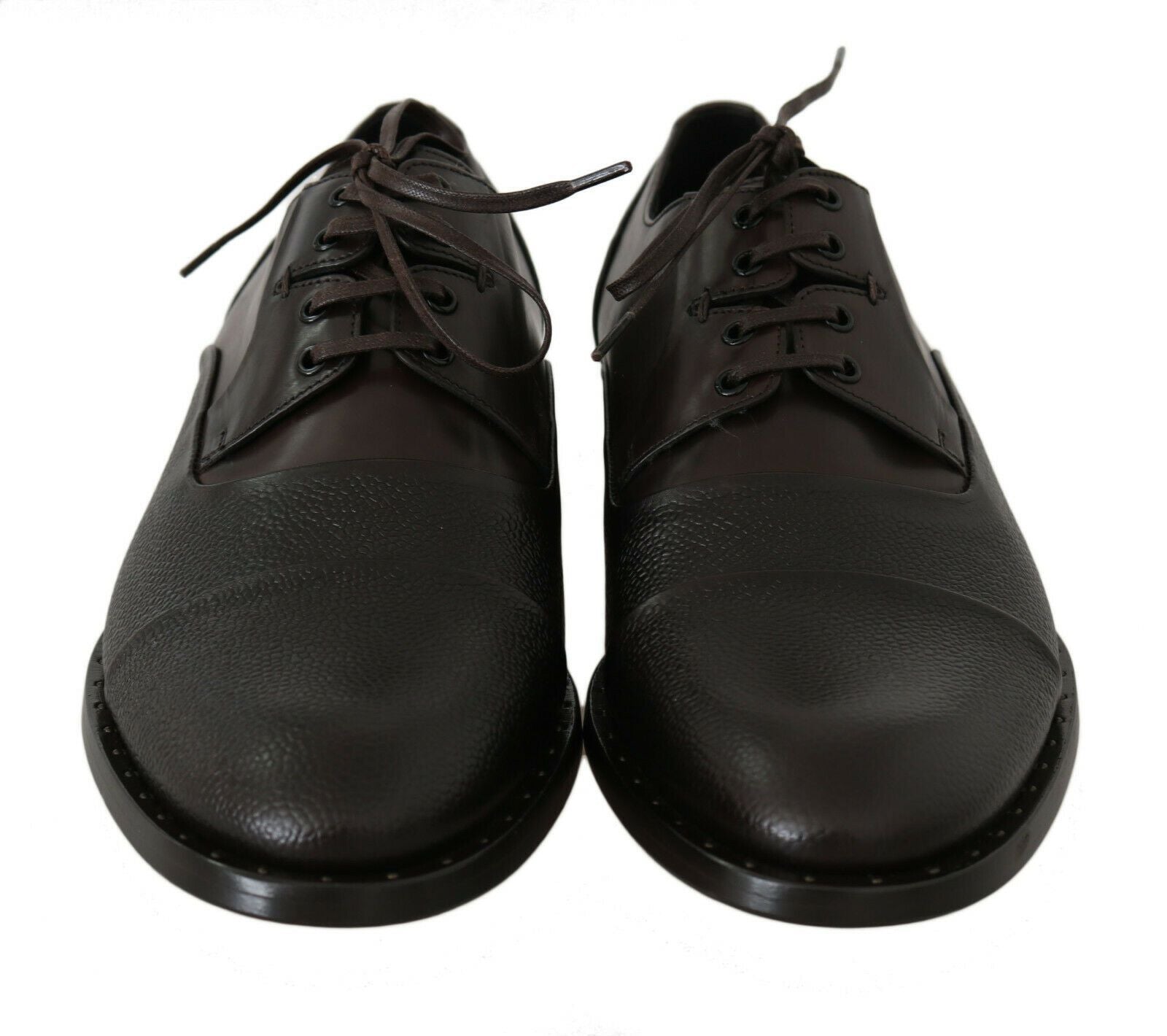 Dolce & Gabbana Brown Leather Laceups Dress Mens Men's Shoes