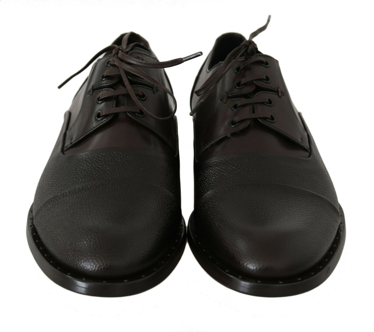 Dolce & Gabbana Brown Leather Laceups Dress Mens Men's Shoes