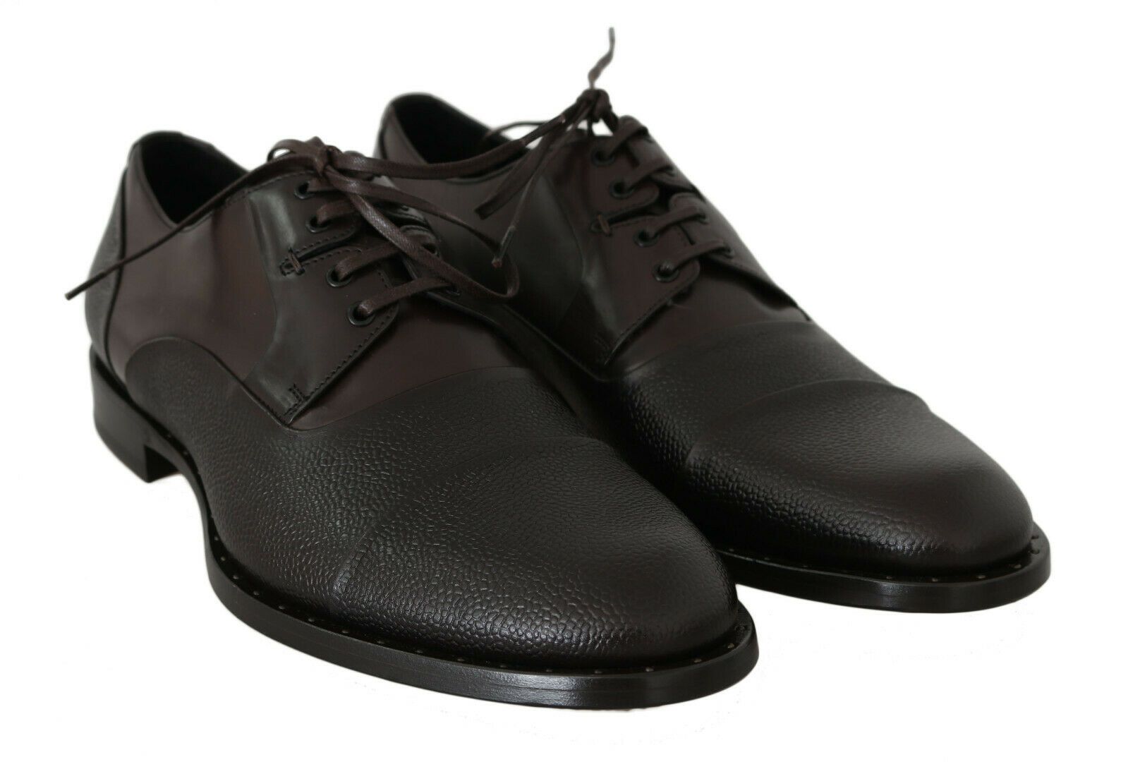 Dolce & Gabbana Brown Leather Laceups Dress Mens Men's Shoes