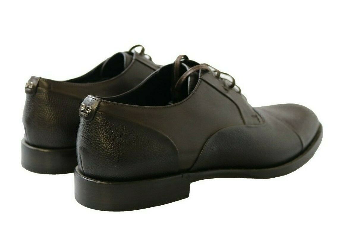 Dolce & Gabbana Brown Leather Laceups Dress Mens Men's Shoes