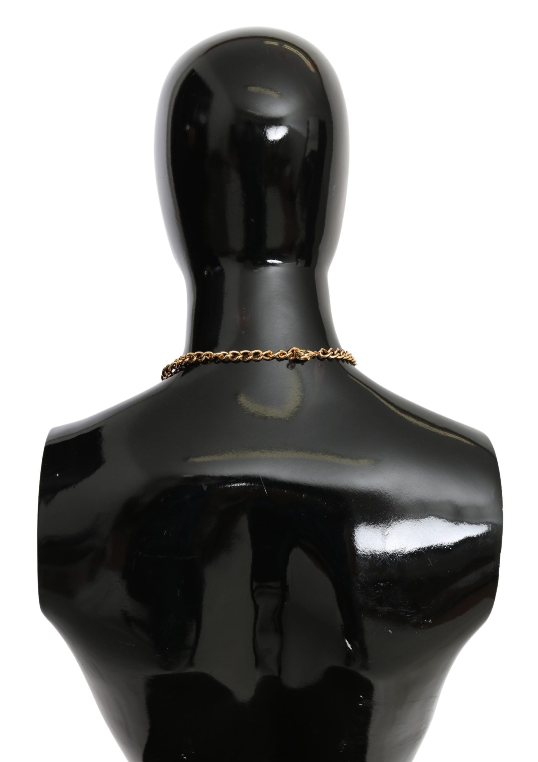 Dolce & Gabbana Green Leaves Gold Brass Crystal Flower Pendant Women's Necklace