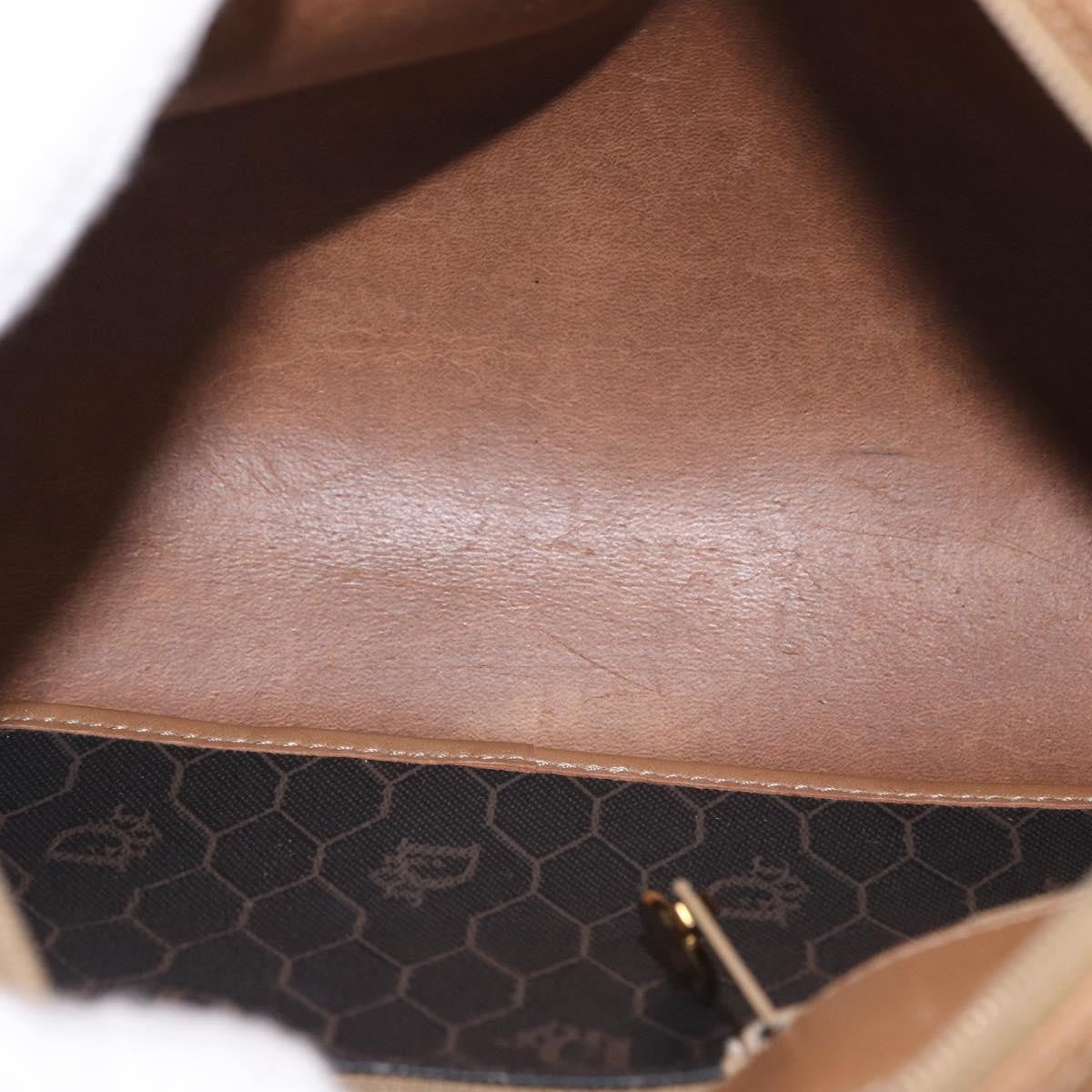 Christian Dior Vintage Honeycomb Canvas And Leather Black Canvas Shoulder Bag Bag (Pre-Owned)