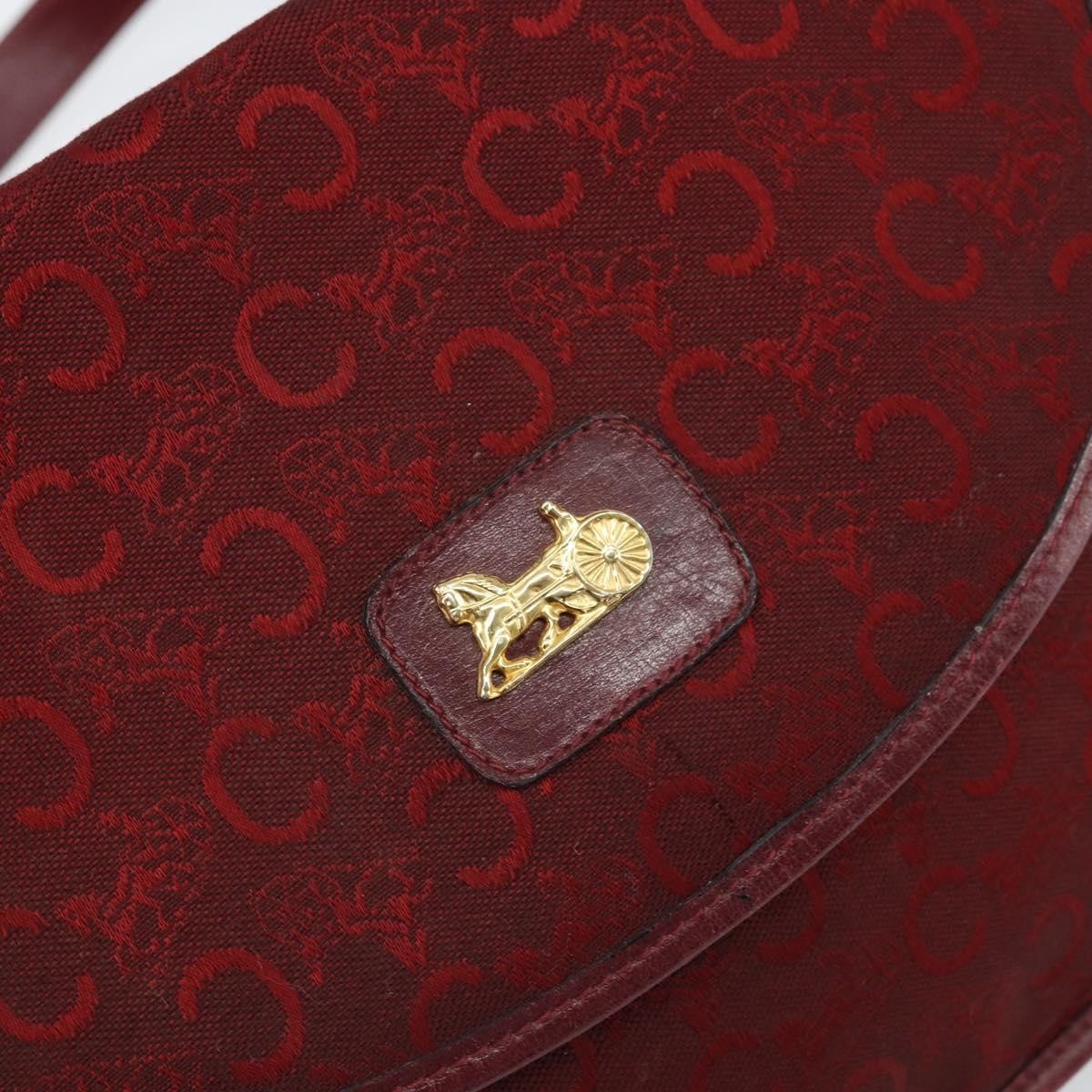 Celine C Sulky Canvas Red Canvas Shoulder Bag Bag (Pre-Owned)