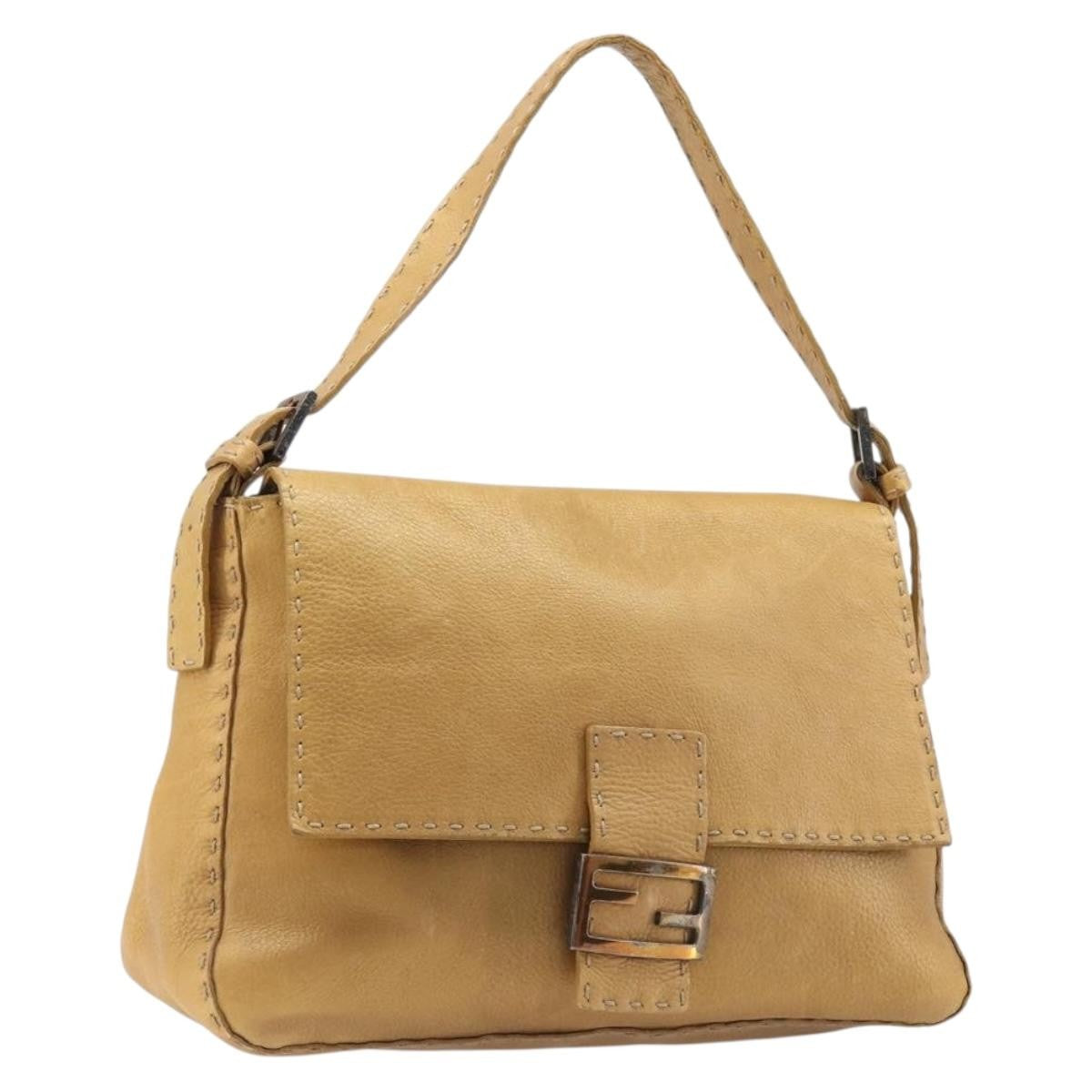 Fendi Selleria Leather Brown Leather Shoulder Bag Bag (Pre-Owned)