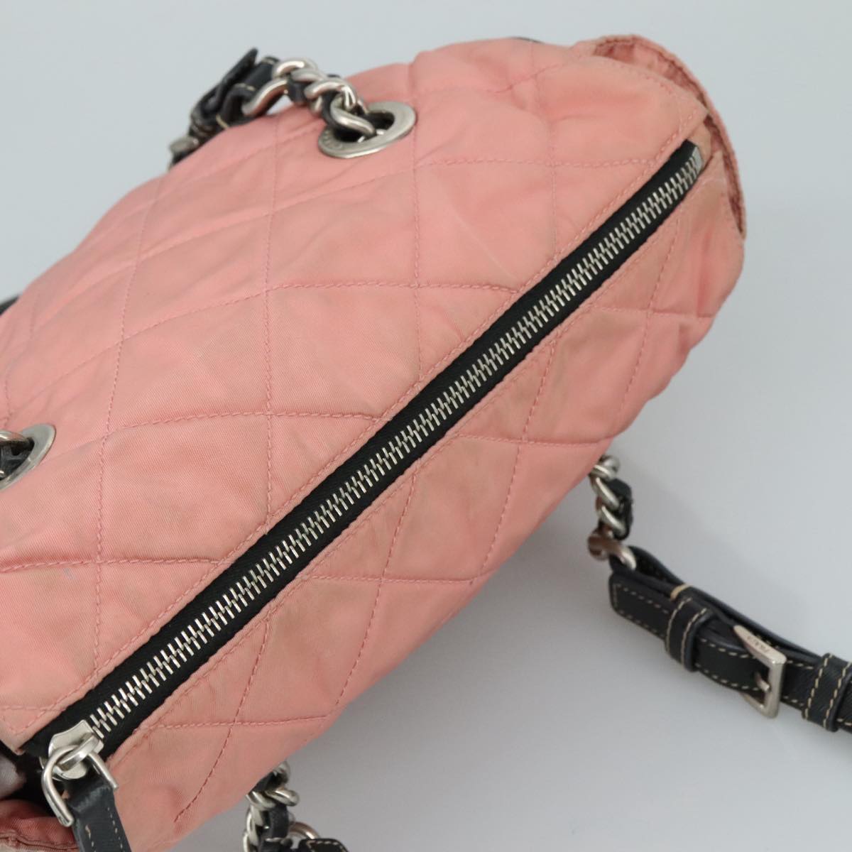 Prada Re-Nylon Pink Canvas Shoulder Bag (Pre-Owned)