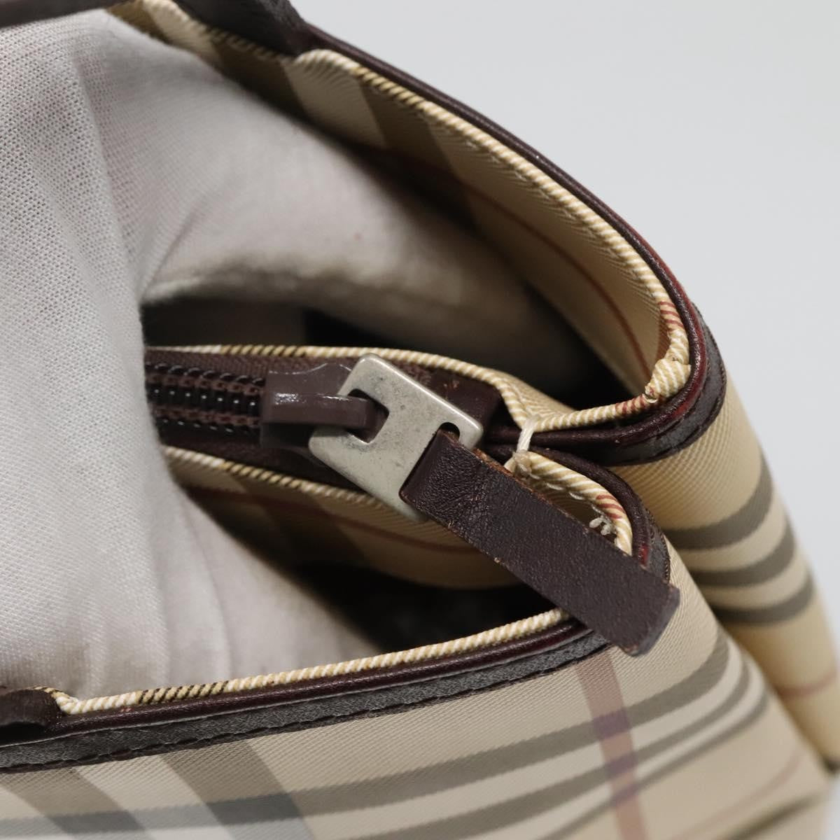 Burberry Nova Check Nova Check Canvas Beige Canvas Handbag (Pre-Owned)