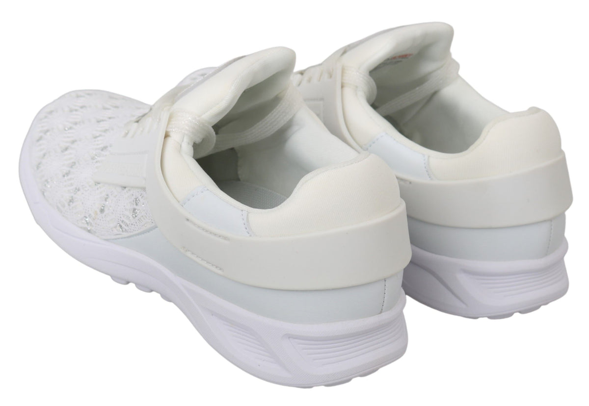 Philipp Plein White Polyester Casual Sneakers Women's Shoes