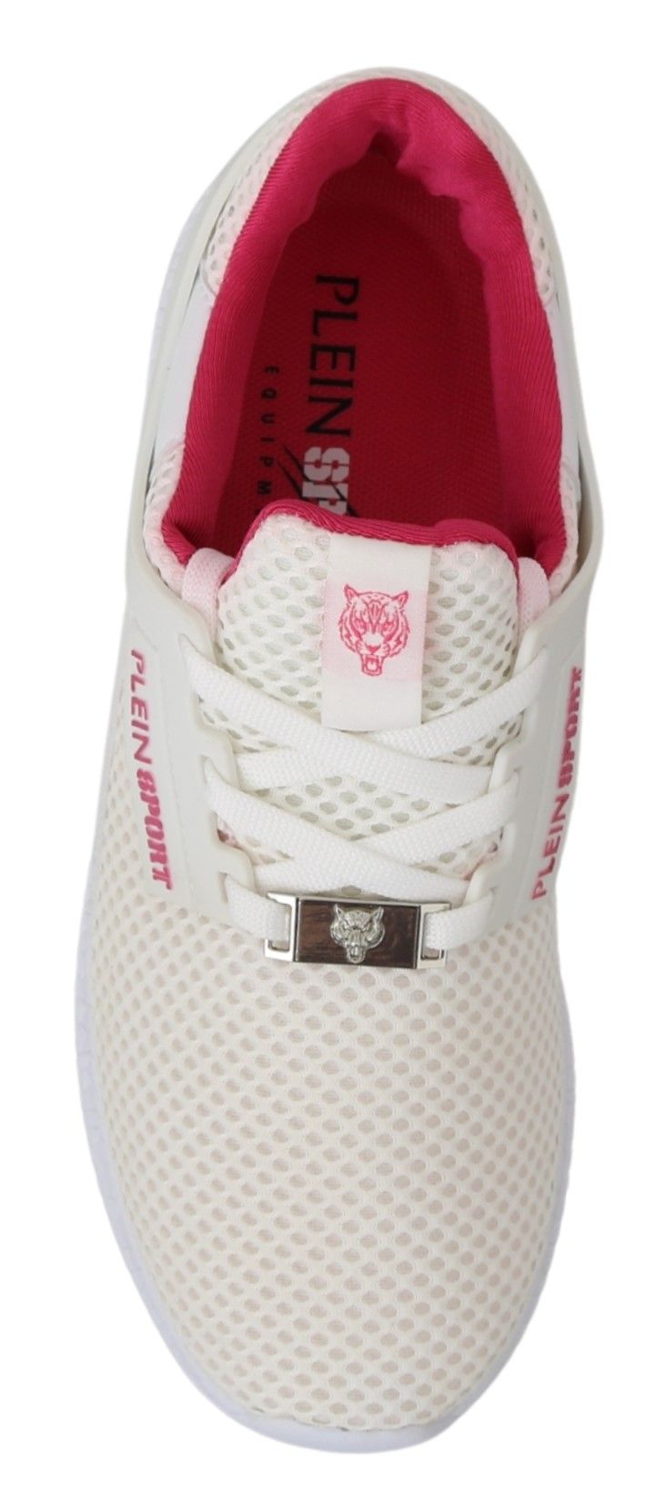 Philipp Plein White Pink Polyester Becky Sneakers Women's Shoes