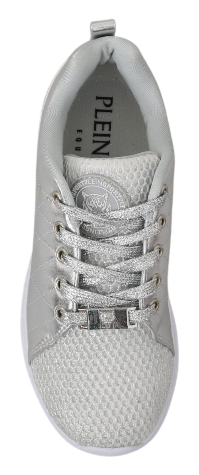 Philipp Plein Sleek Silver Sneakers for Women's Trendsetters