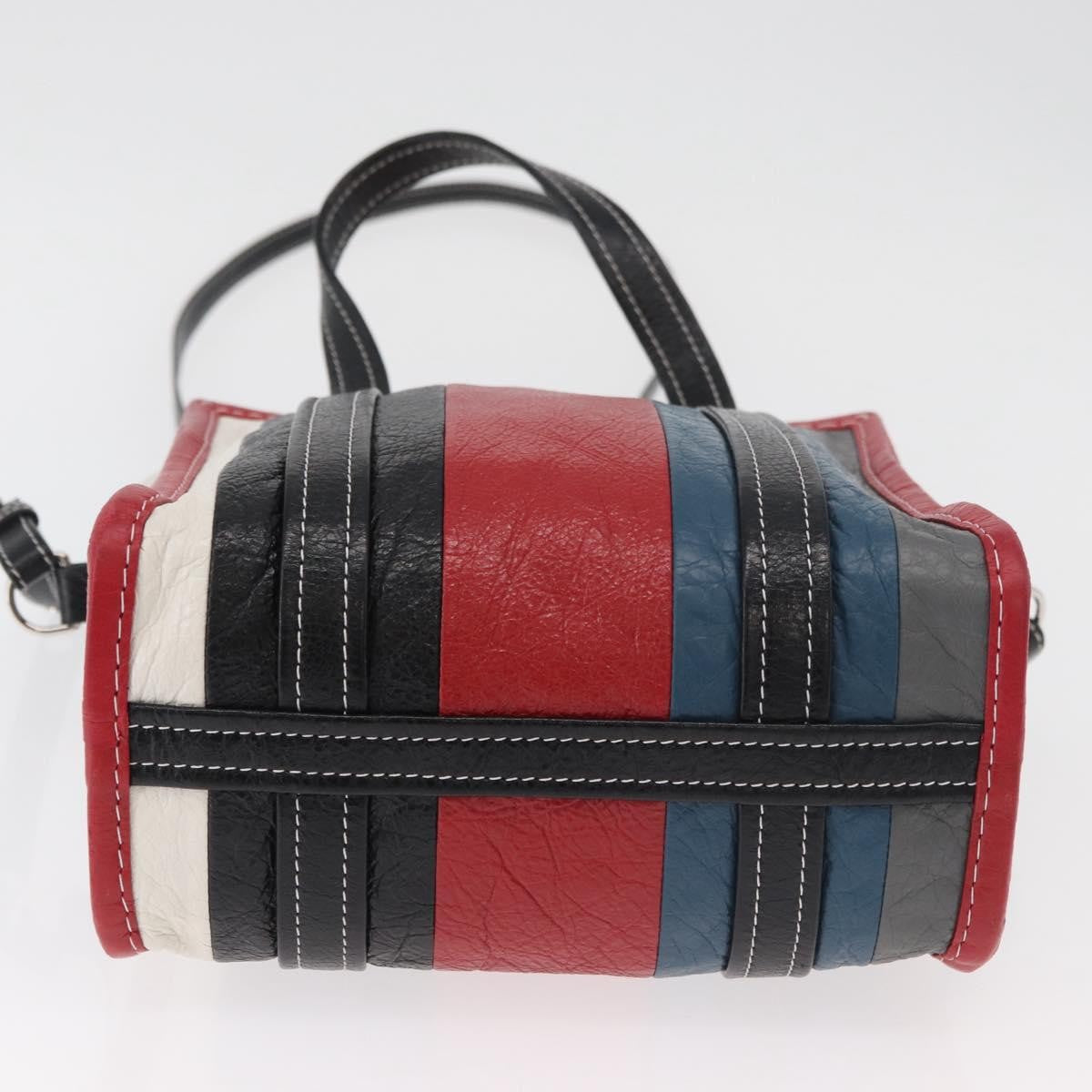 Balenciaga Bazar Convertible Tote Striped Leather Multicolour Leather Handbag (Pre-Owned)