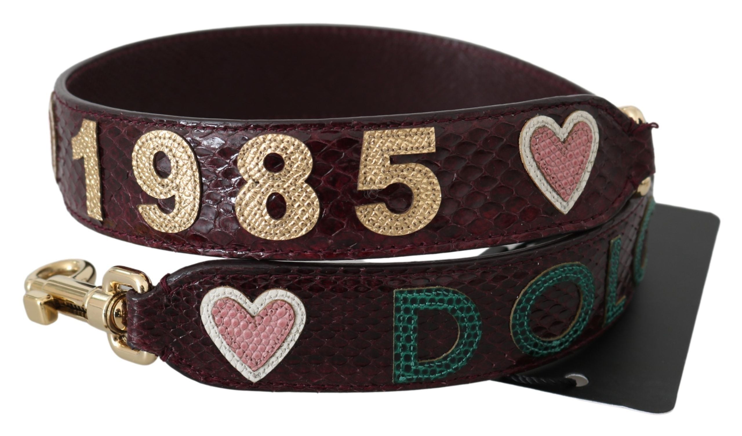 Dolce & Gabbana Exquisite Bordeaux Shoulder Strap Women's Accessory