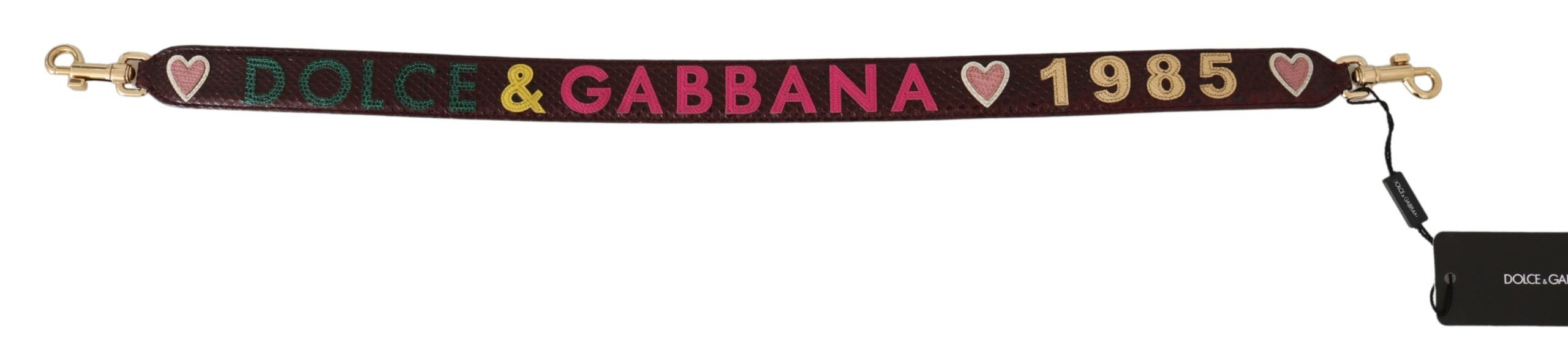Dolce & Gabbana Exquisite Bordeaux Shoulder Strap Women's Accessory