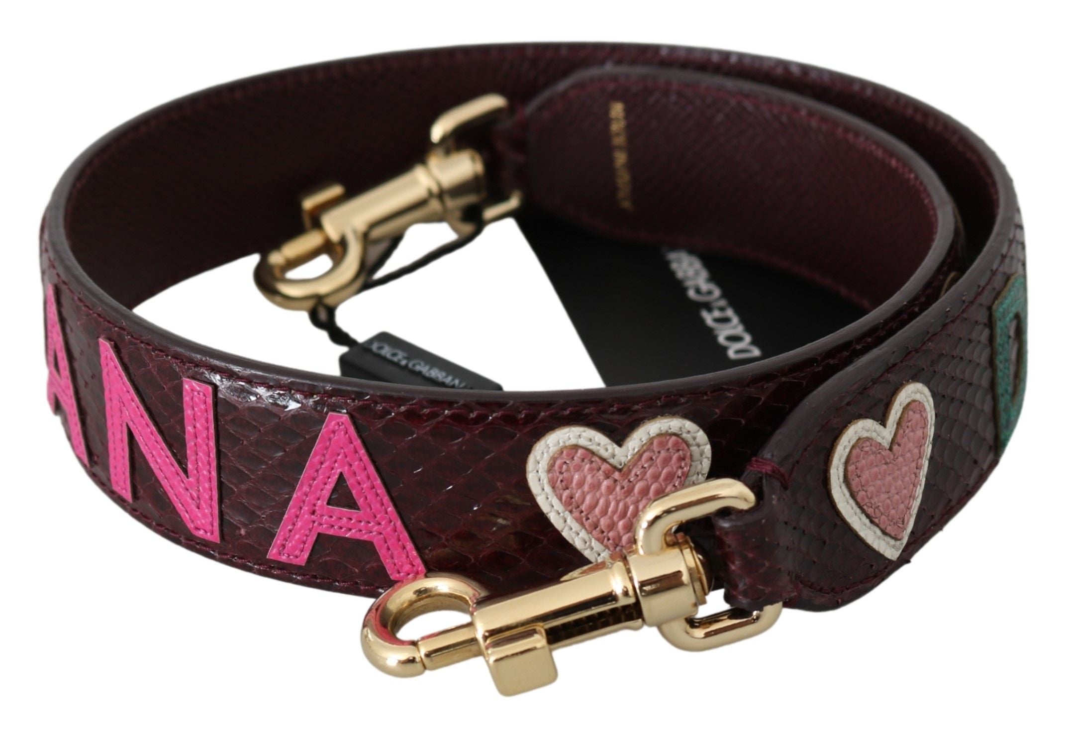 Dolce & Gabbana Exquisite Bordeaux Shoulder Strap Women's Accessory