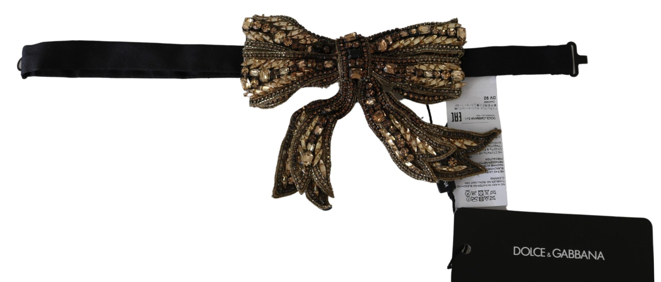 Dolce & Gabbana Elegant Silk Gold Bowtie - Dazzle in Women's Style