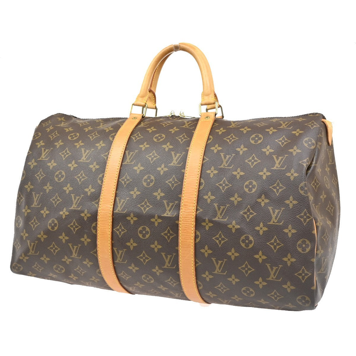 Louis Vuitton Keepall Monogram Canvas Brown Canvas Travel Bag Bag (Pre-Owned)