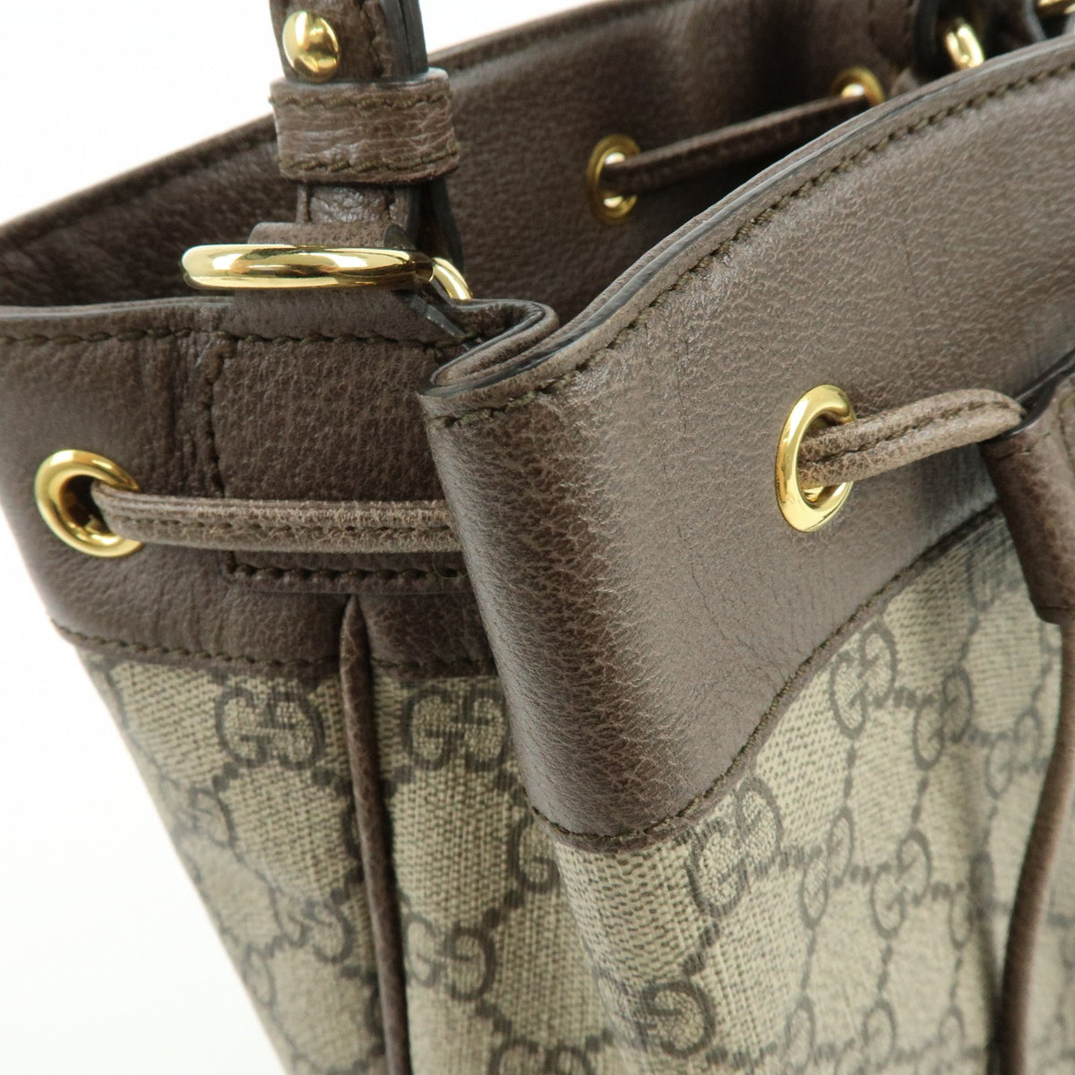 Gucci Ophidia Bucket Gg Coated Canvas Beige Canvas Handbag (Pre-Owned)