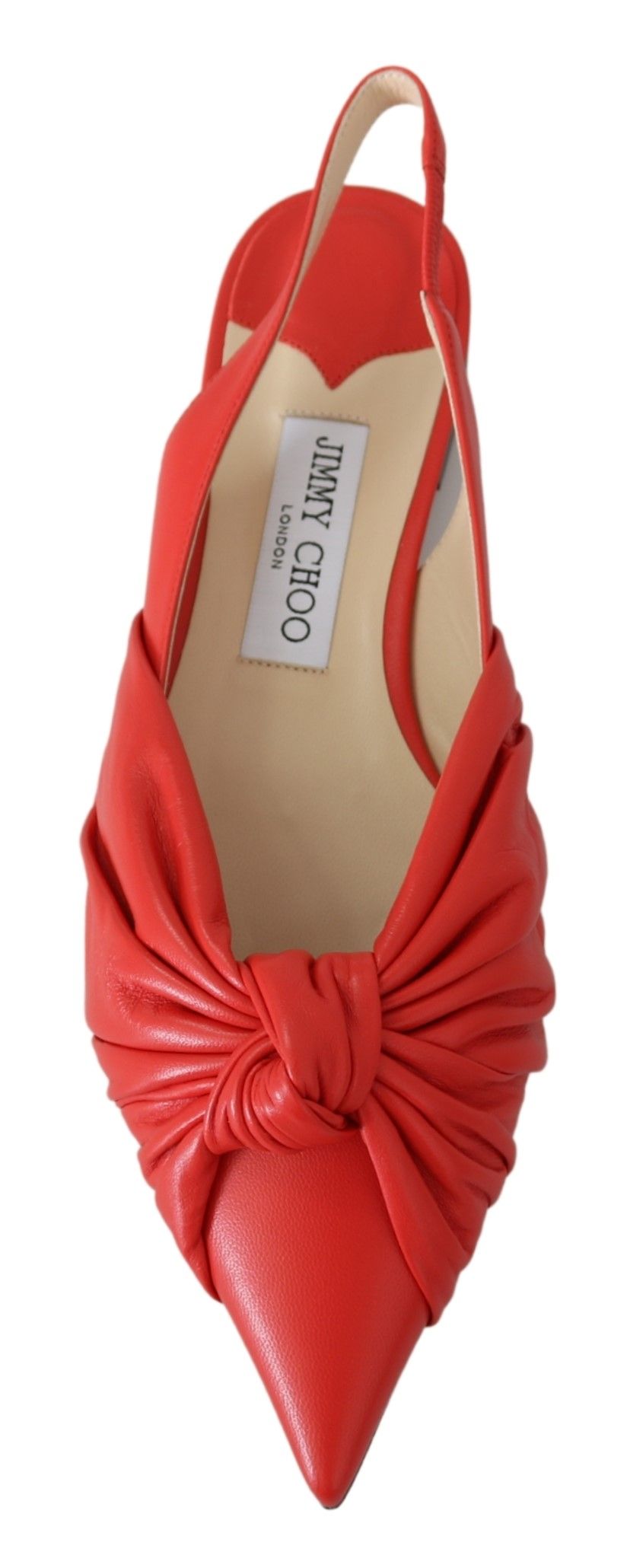 Jimmy Choo Annabell Flat Nap Chilli Leather Flat Women's Shoes