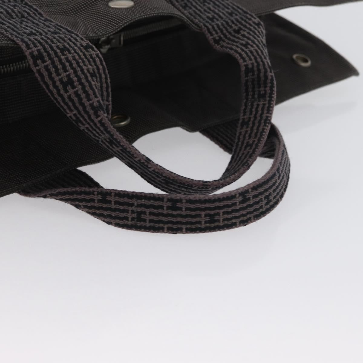 Hermes Fourre-Tout Herline Canvas Gray Canvas Tote Bag Bag (Pre-Owned)