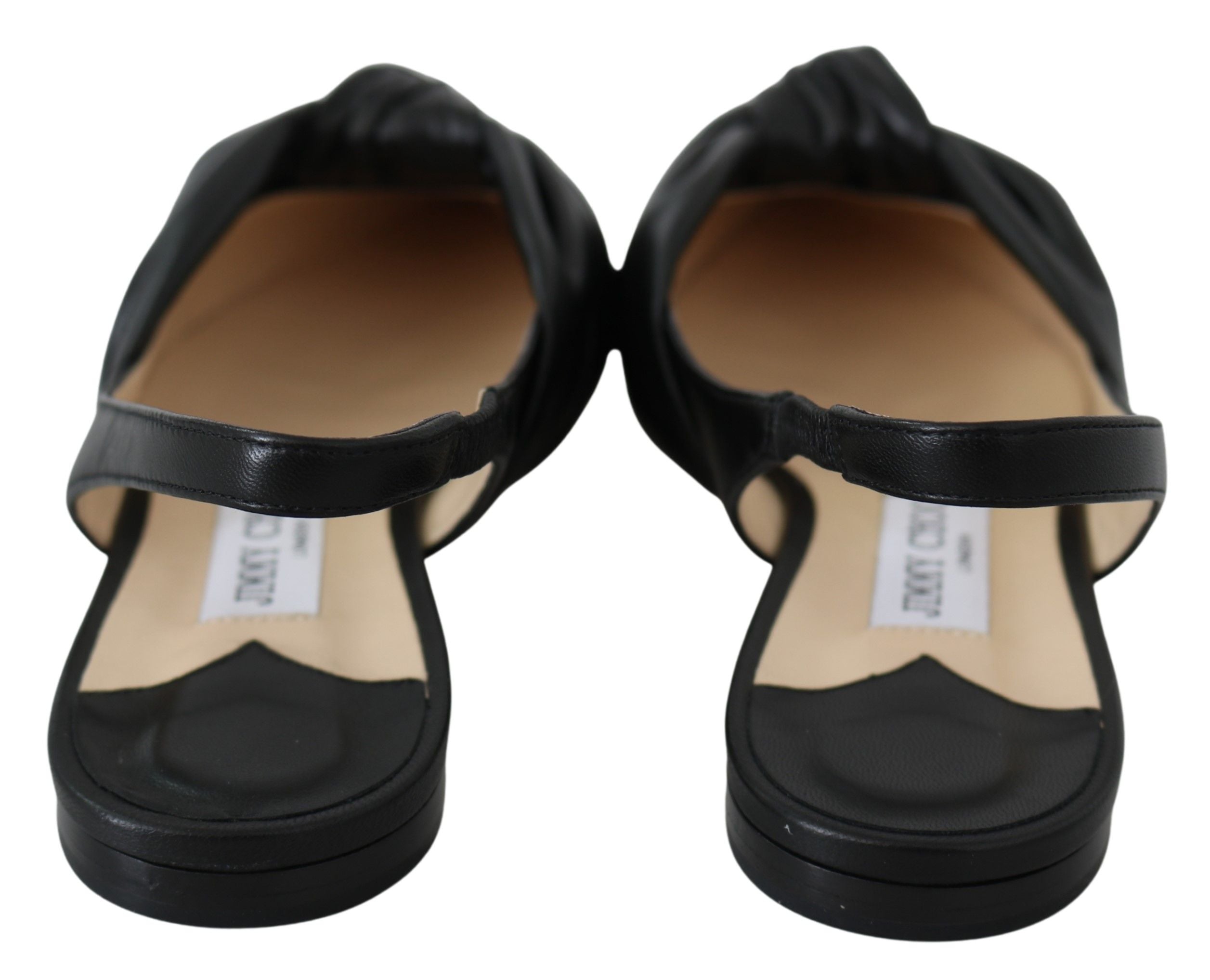 Jimmy Choo Black Leather Annabell Flat Women's Shoes