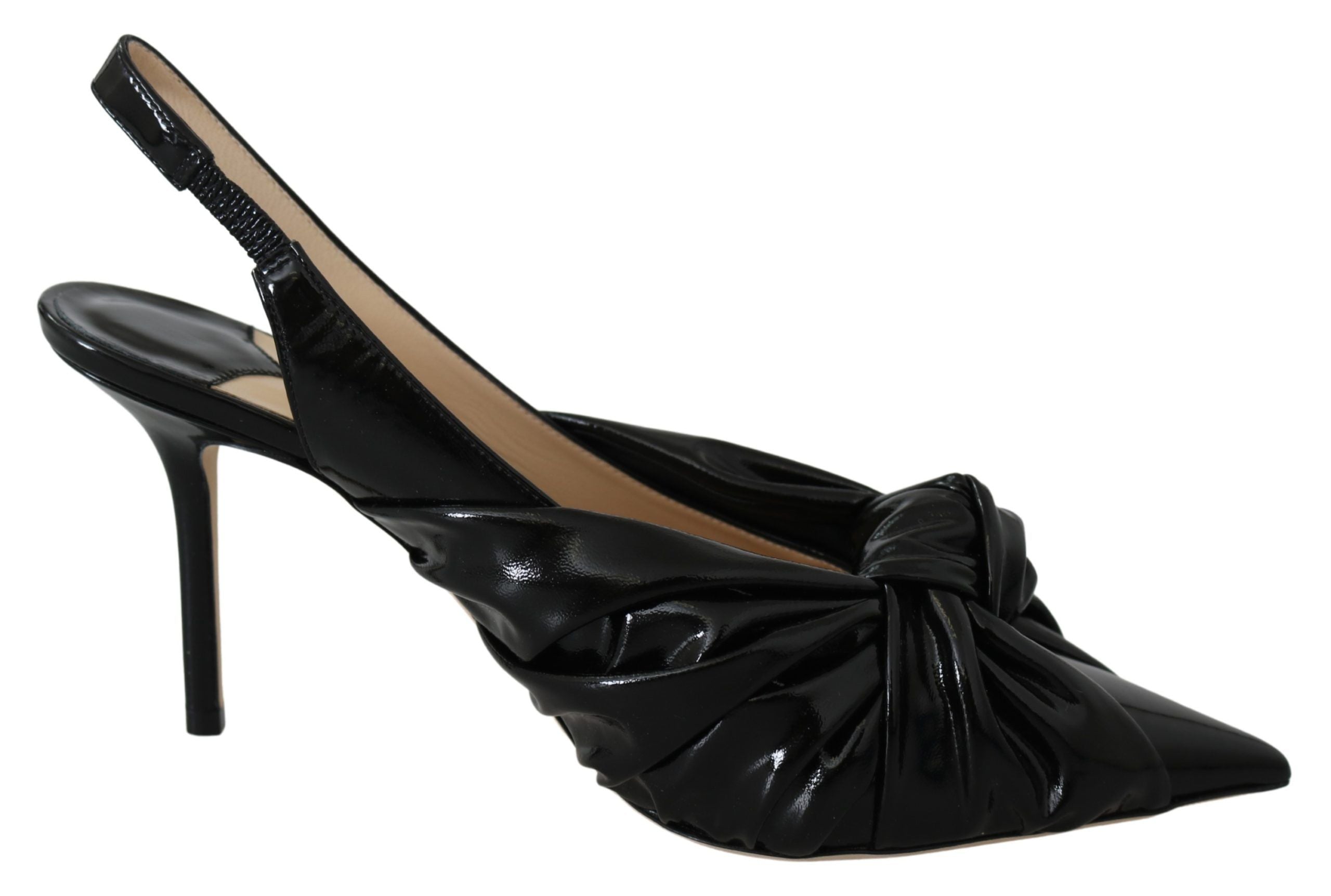 Jimmy Choo Black Patent Leather Annabell 85 Women's Pumps