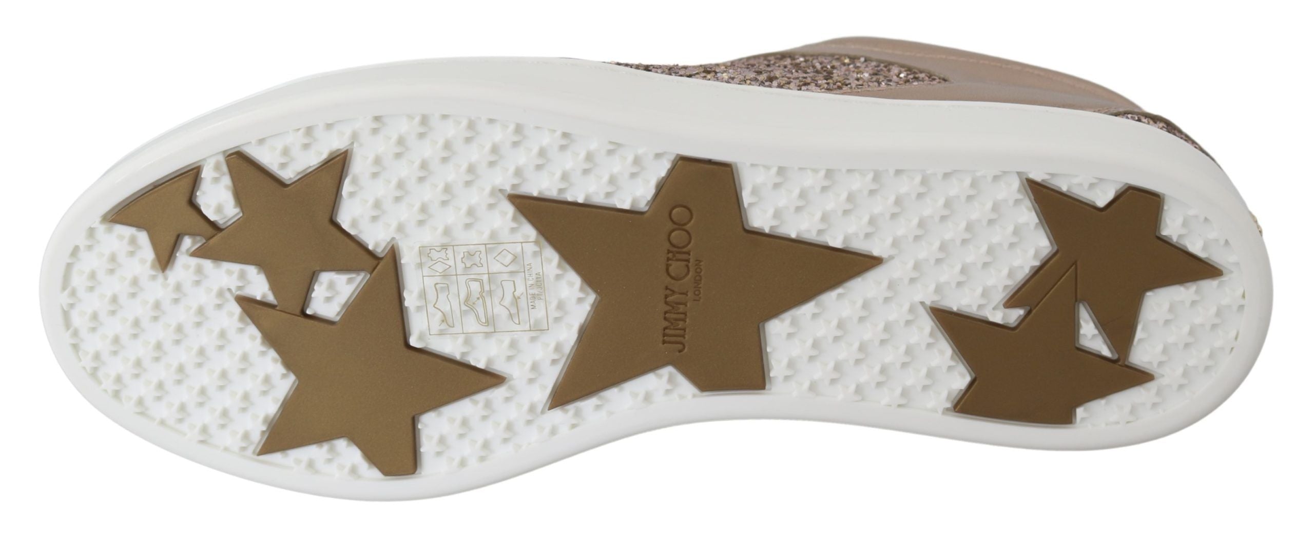 Jimmy Choo Ballet Pink Glitter Leather Women's Sneakers