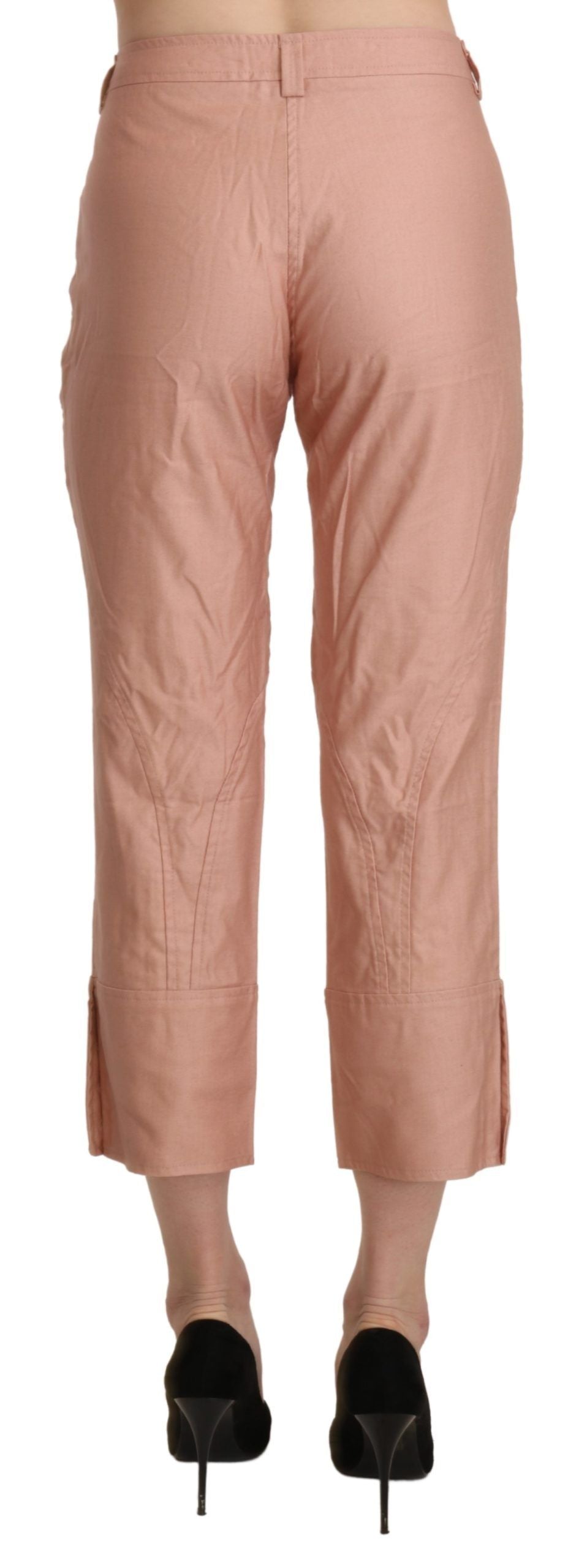Ermanno Scervino Chic High Waist Cropped Cotton Women's Trousers